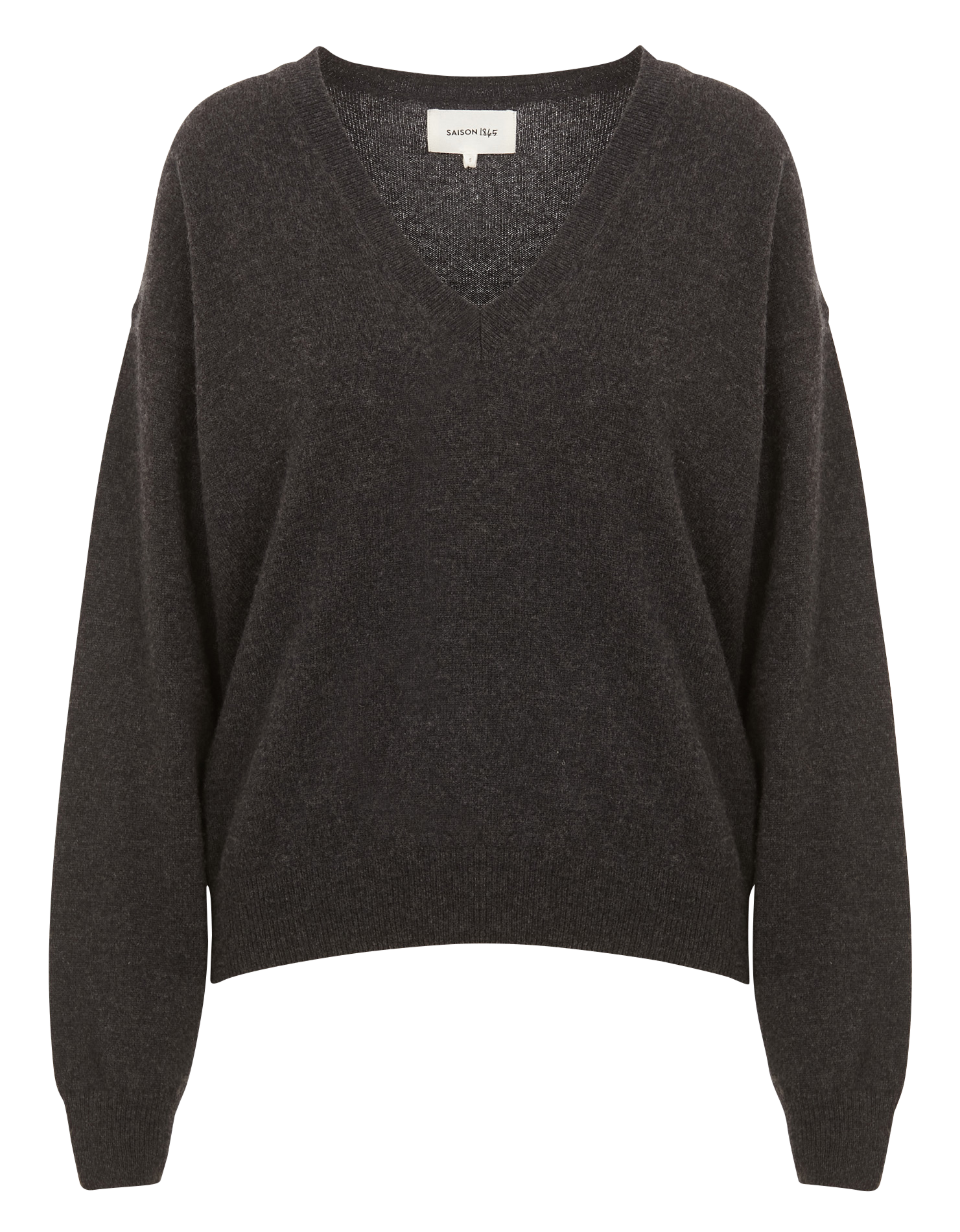 V-neck cashmere sweater SAISON 1865 Grey