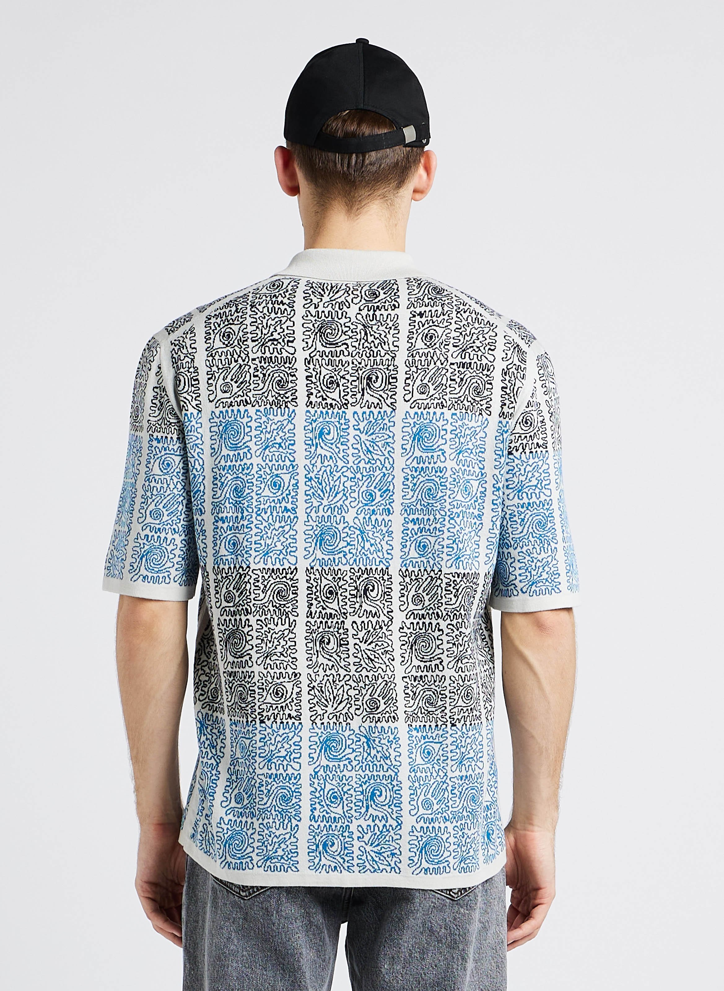 Organic cotton zip-up polo shirt PAUL SMITH Grey