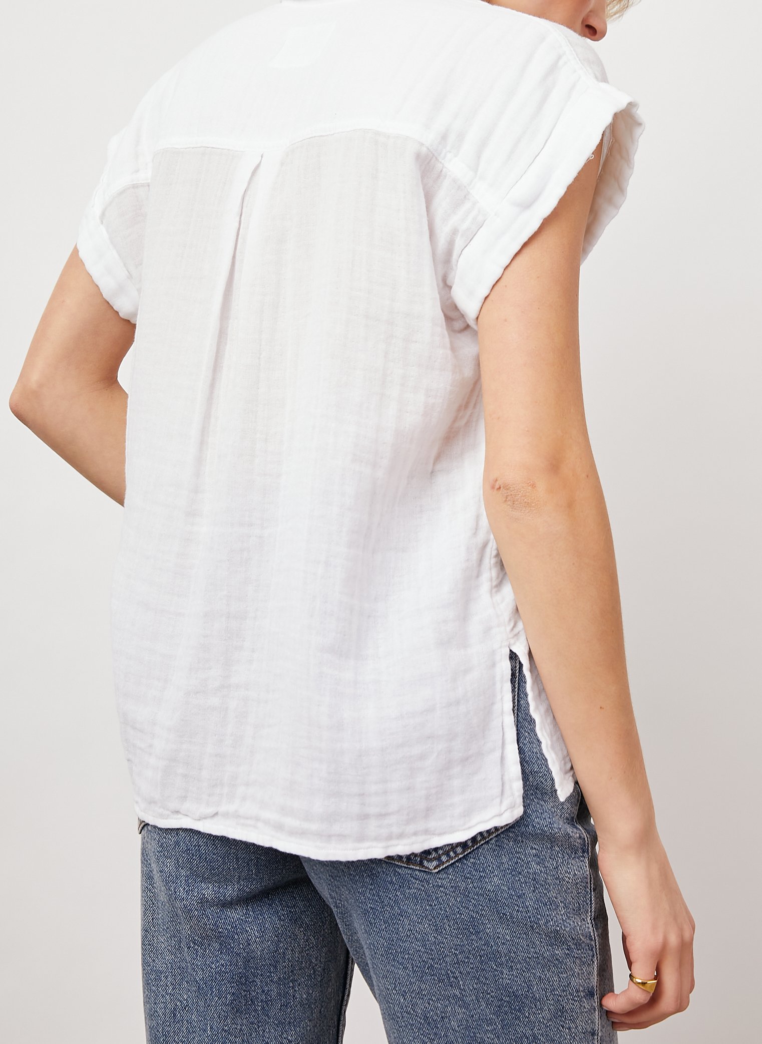 Straight organic cotton shirt RAILS White