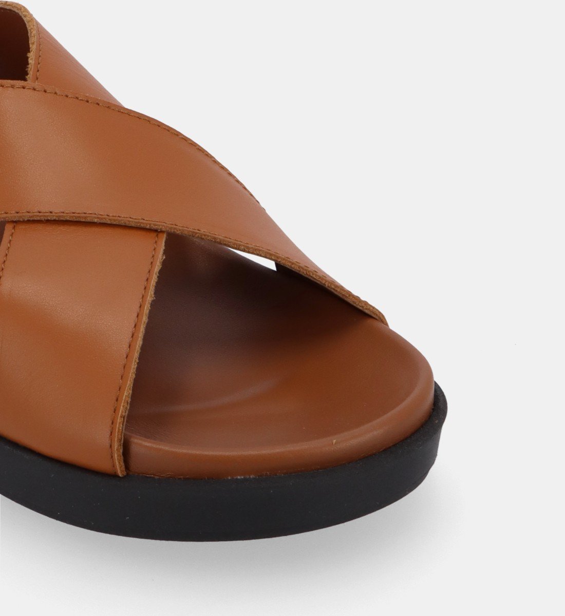 Flat leather sandals ALOHAS Brown