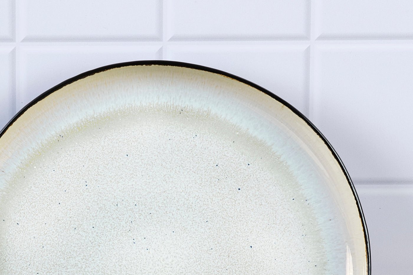 Iris serving tray ø32cm - 2 pieces - ivory white BJORN White