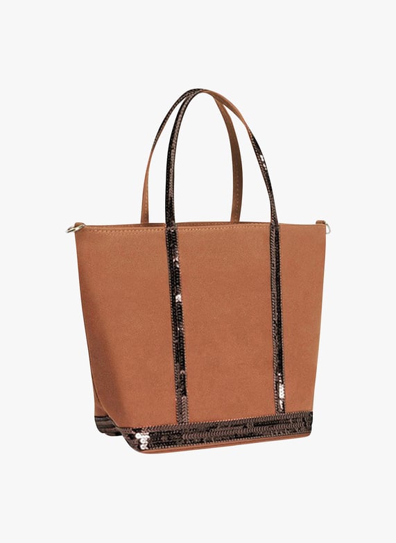 Cabas S En Coton a Sequins Brownie Vanessa Bruno Femme 0PVE01 V40435 156 BROWNIE Place des Tendances