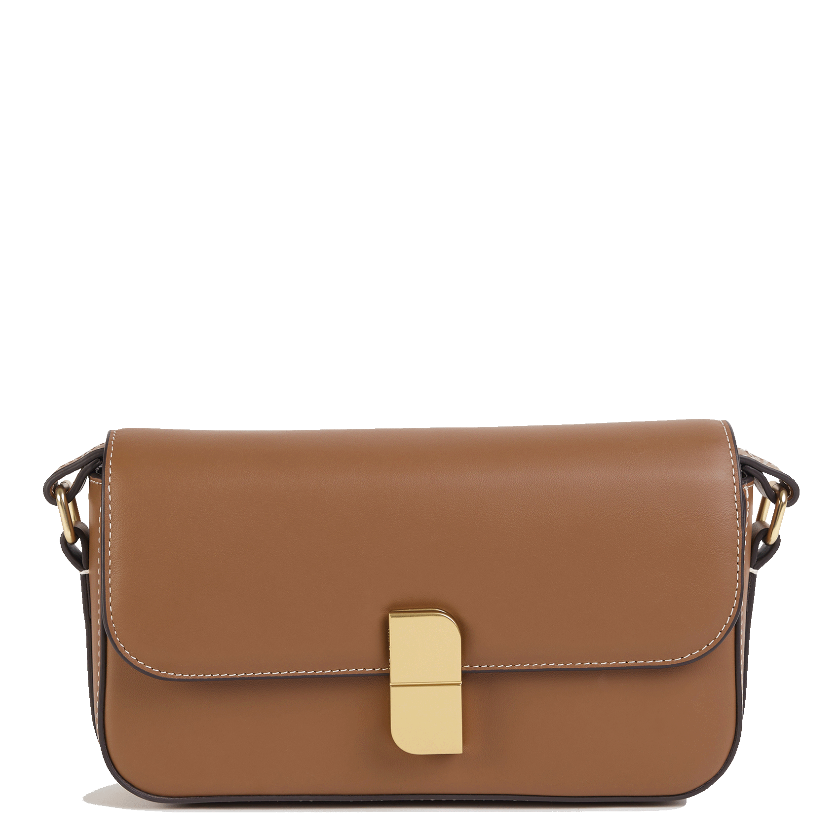 Sac baguette en cuir  NAT & NIN Marron