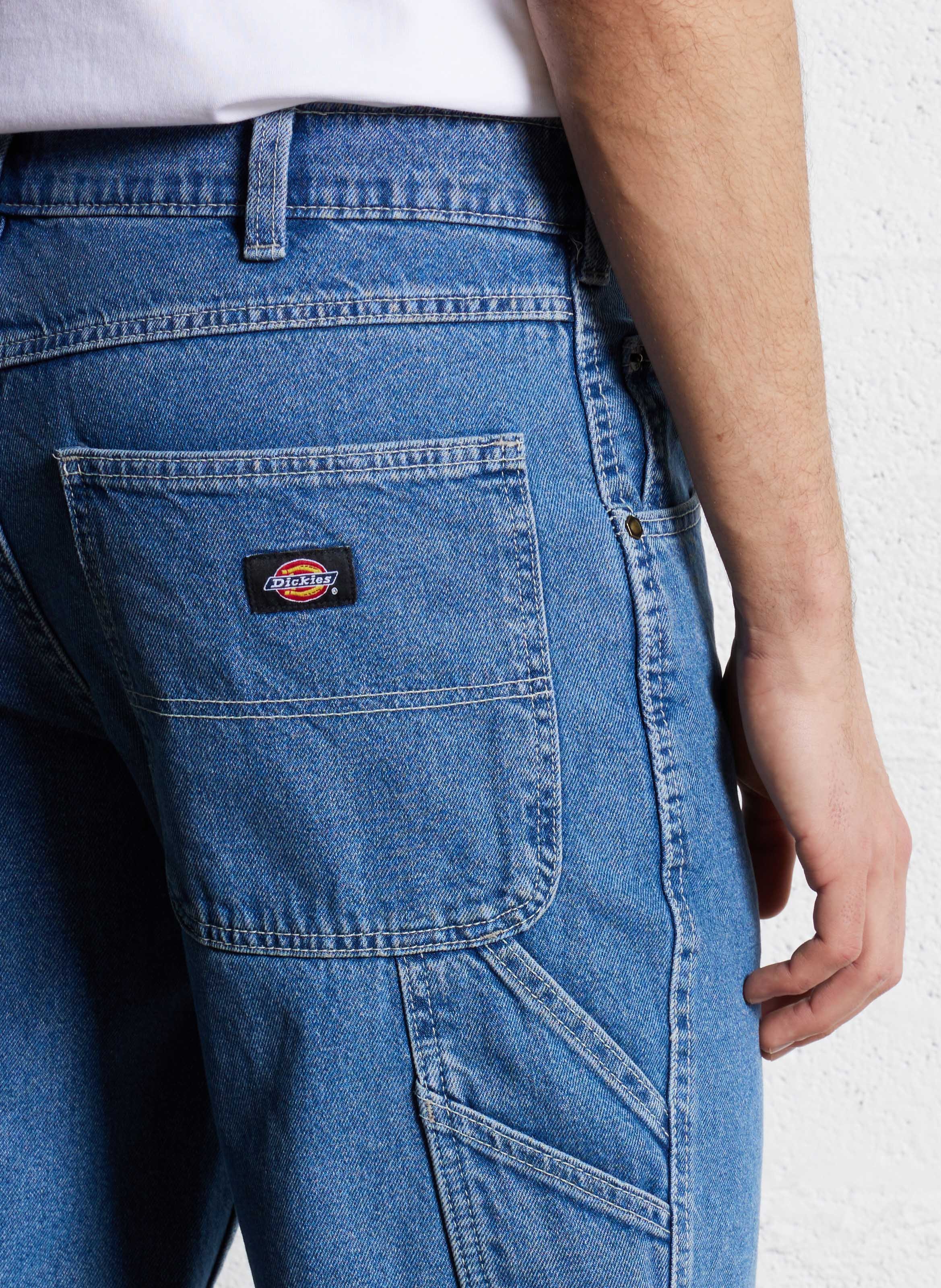 Jean droit en coton DICKIES Bleu