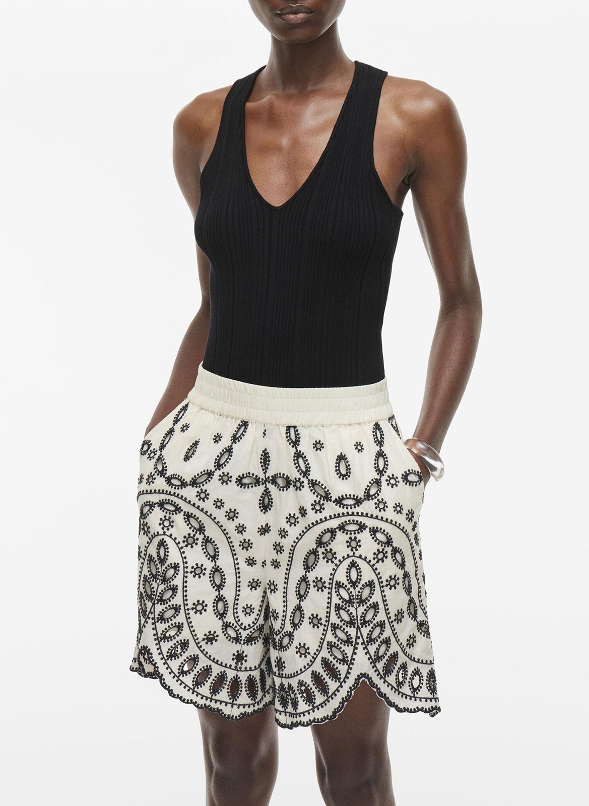 Ribbed Fitted Tank Top ROUGE EDIT Grey