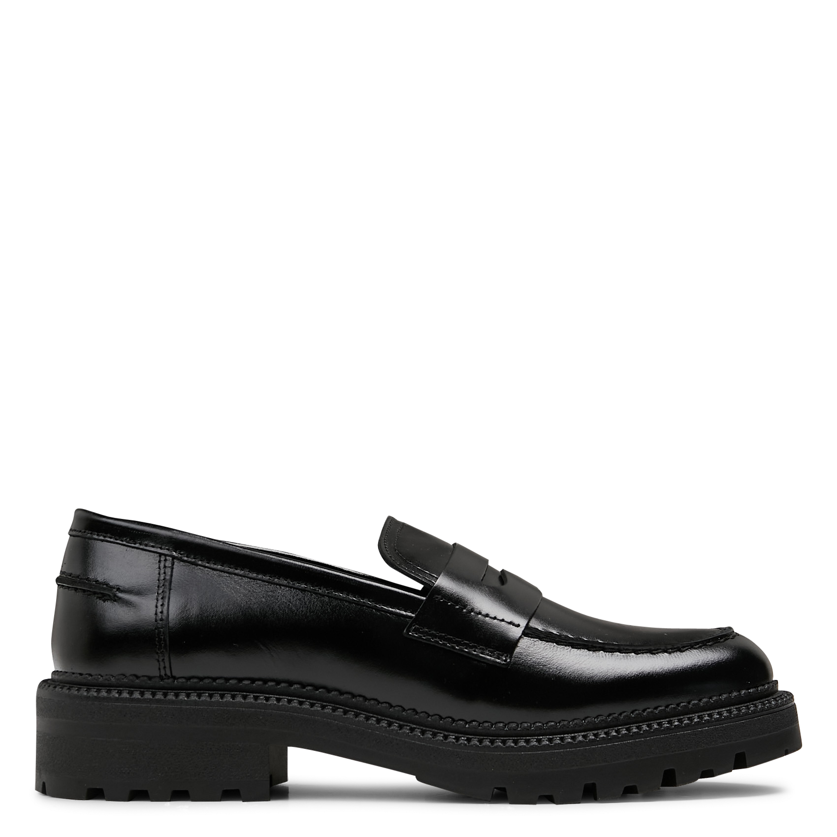 Leather flap shoulder bag BOCAGE Black