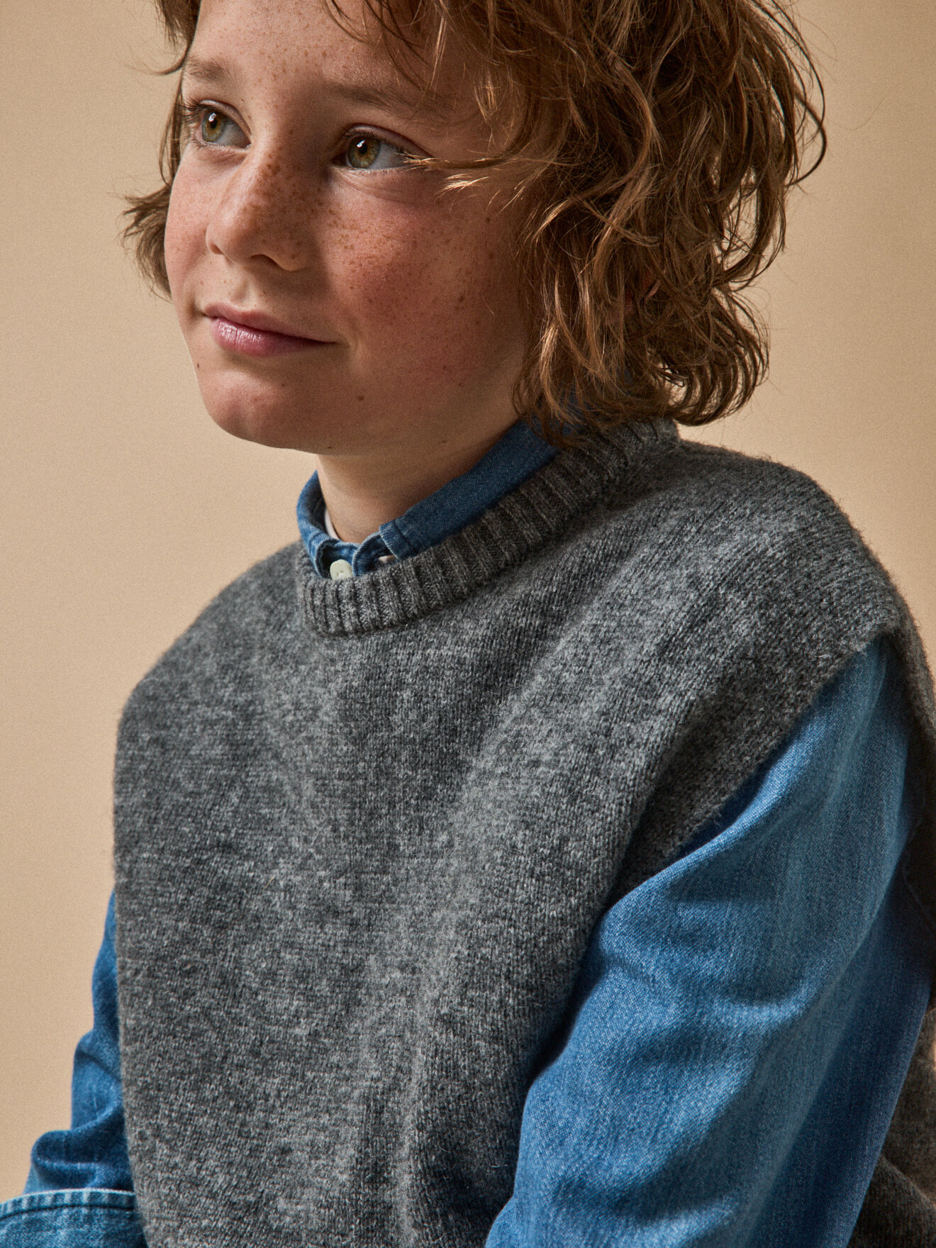 Sleeveless wool sweater CYRILLUS Blue