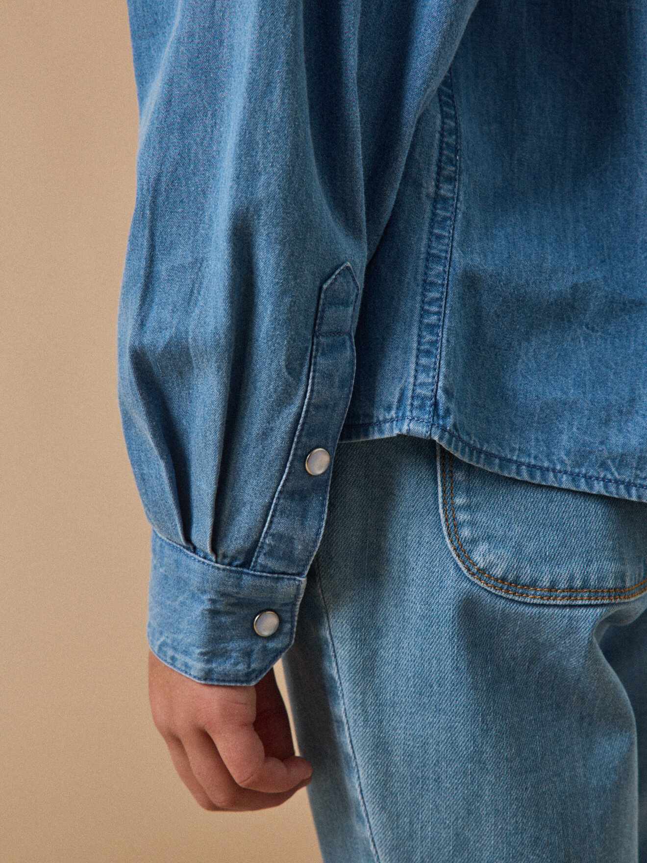 Light denim shirt CYRILLUS Blue