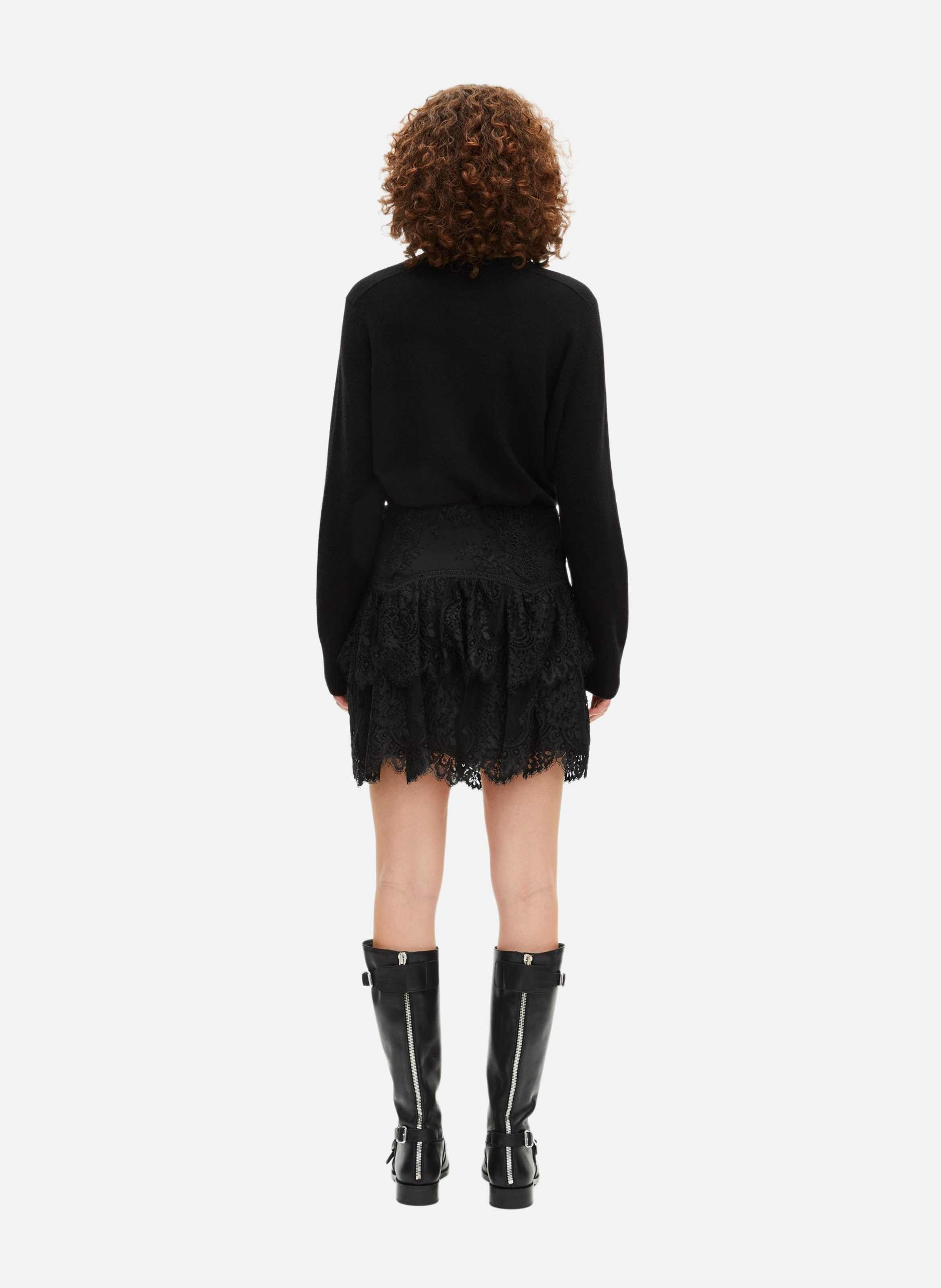 Lace skirt THE KOOPLES Black
