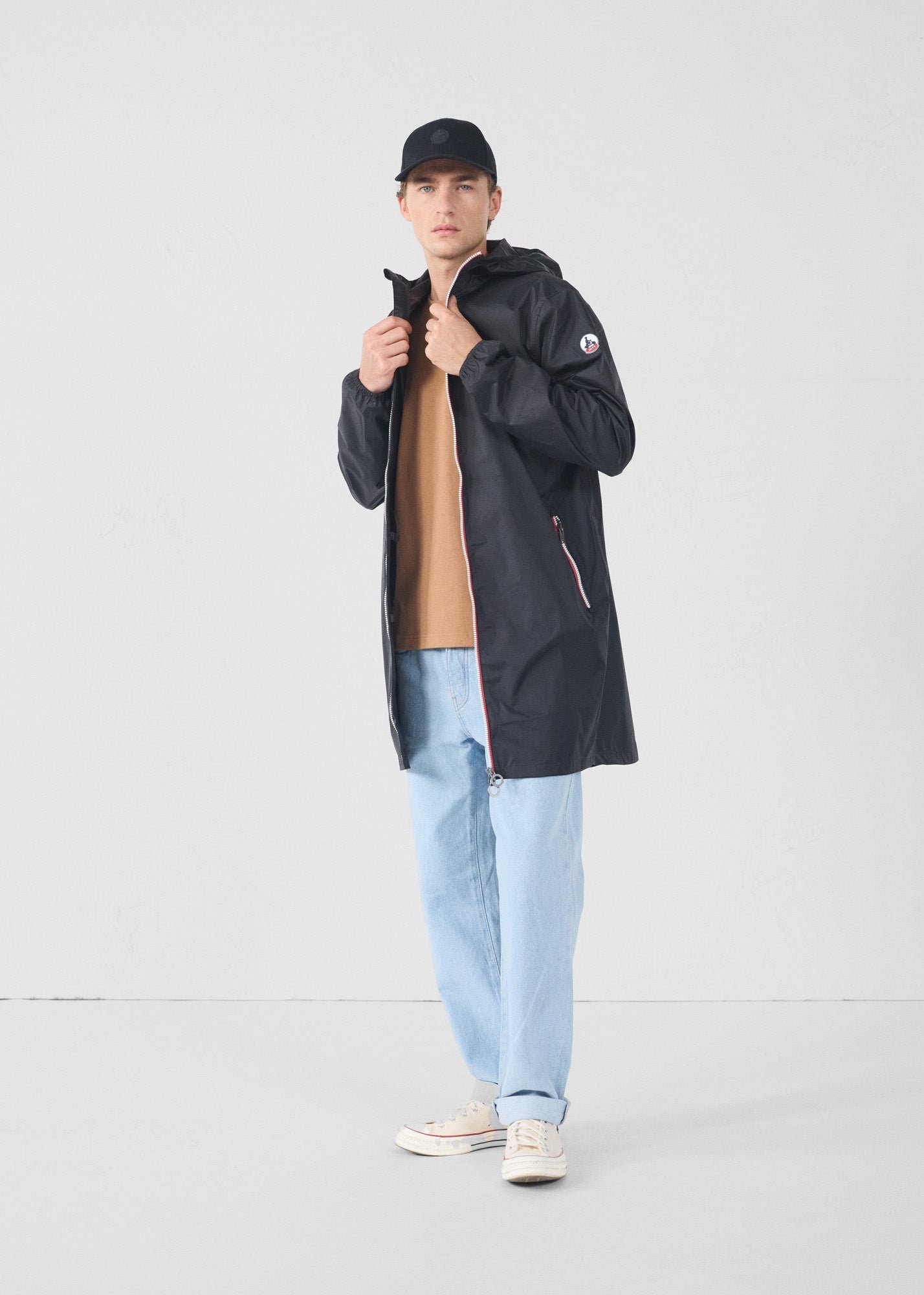 Packable long raincoat Skye JOTT Black
