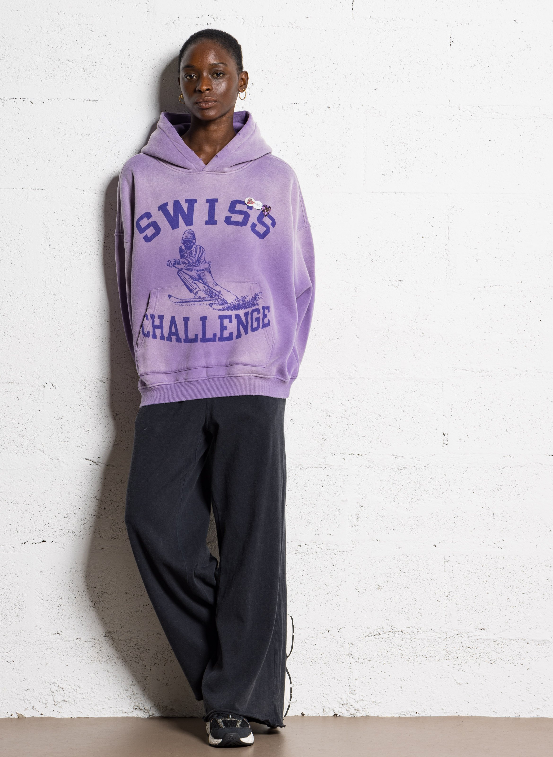 Low-top leather mix sneakers NEW BALANCE Black