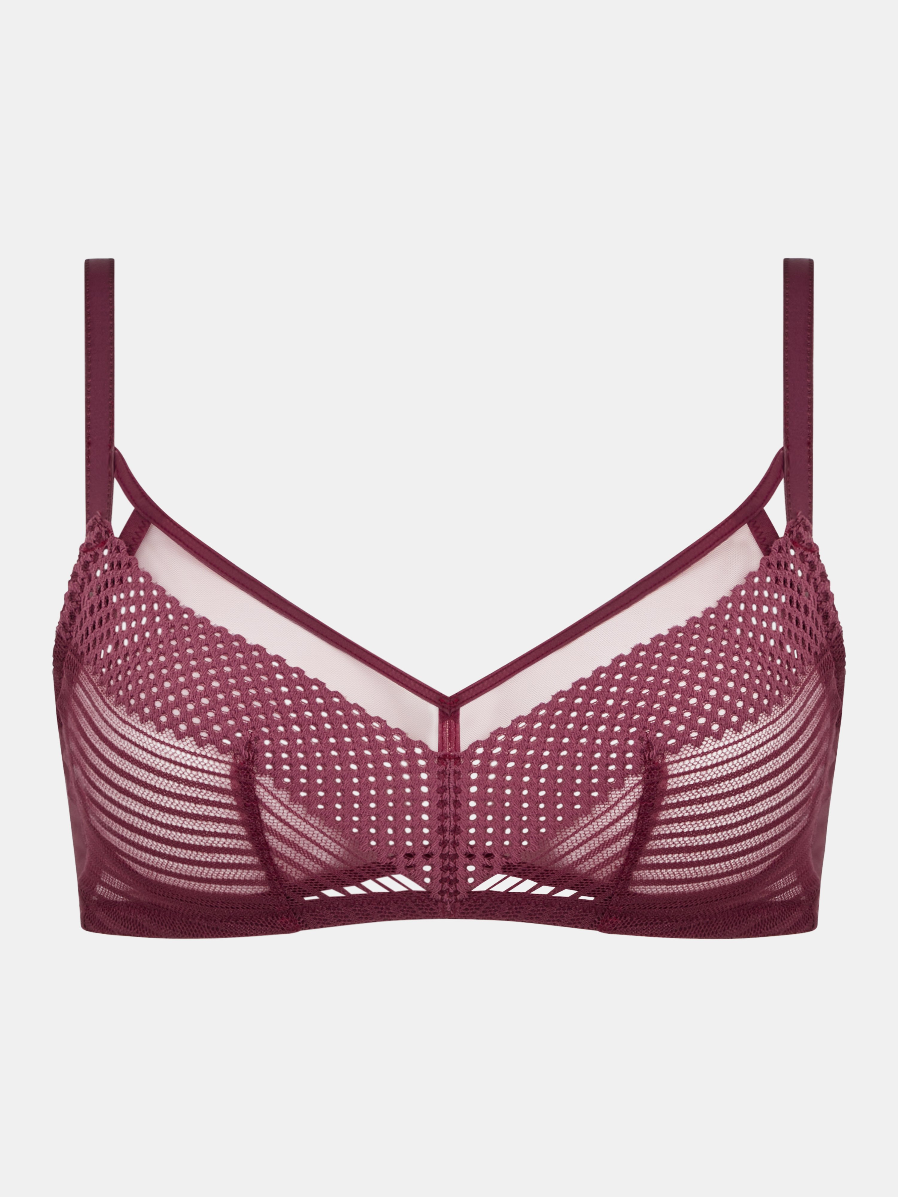 Non-wired support bra with cups CHANTELLE PULP Red