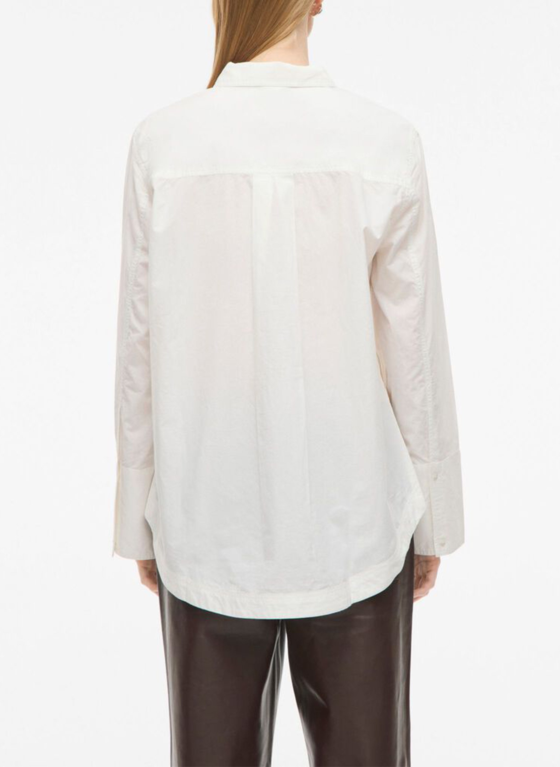 Bluse aus Bio-Baumwolle mit klassischem Kragen ROUGE EDIT Beige