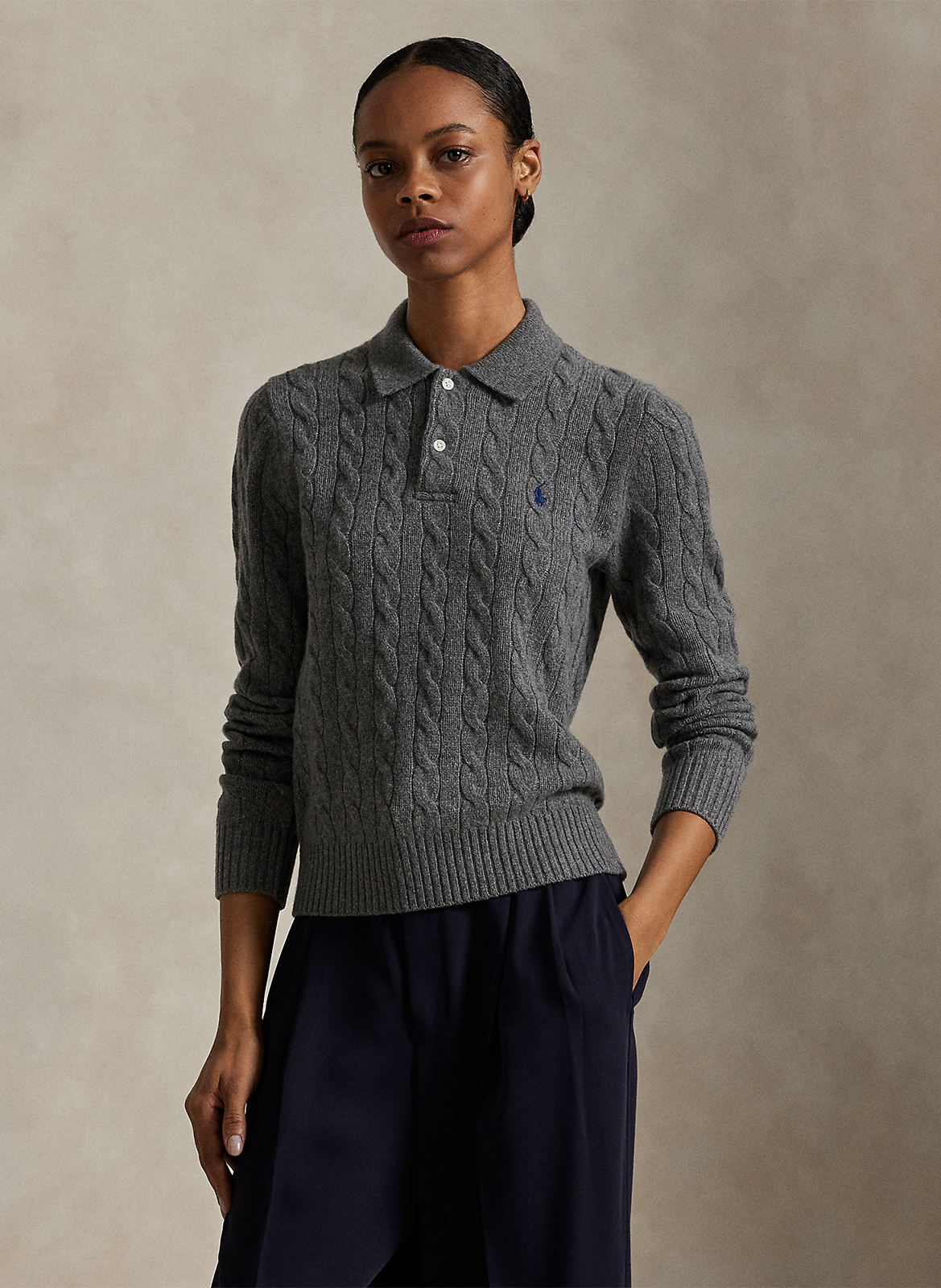 Pull droit en laine et cachemire mélangé POLO RALPH LAUREN