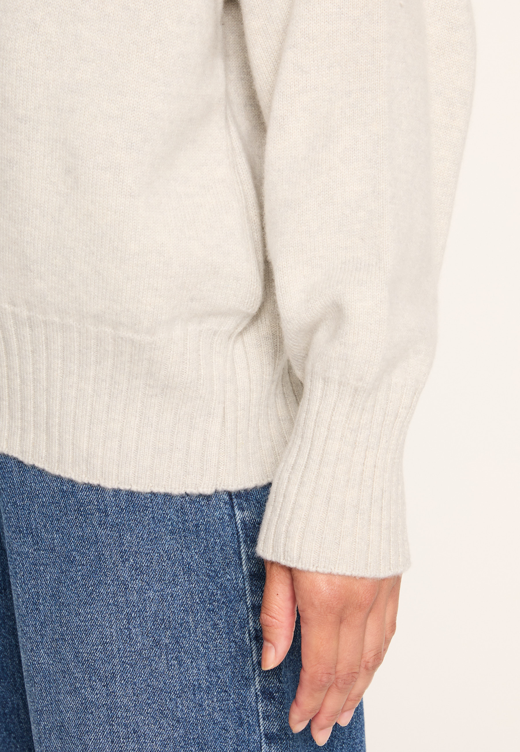 Zipped cashmere cardigan MAISON MONTAGUT Grey