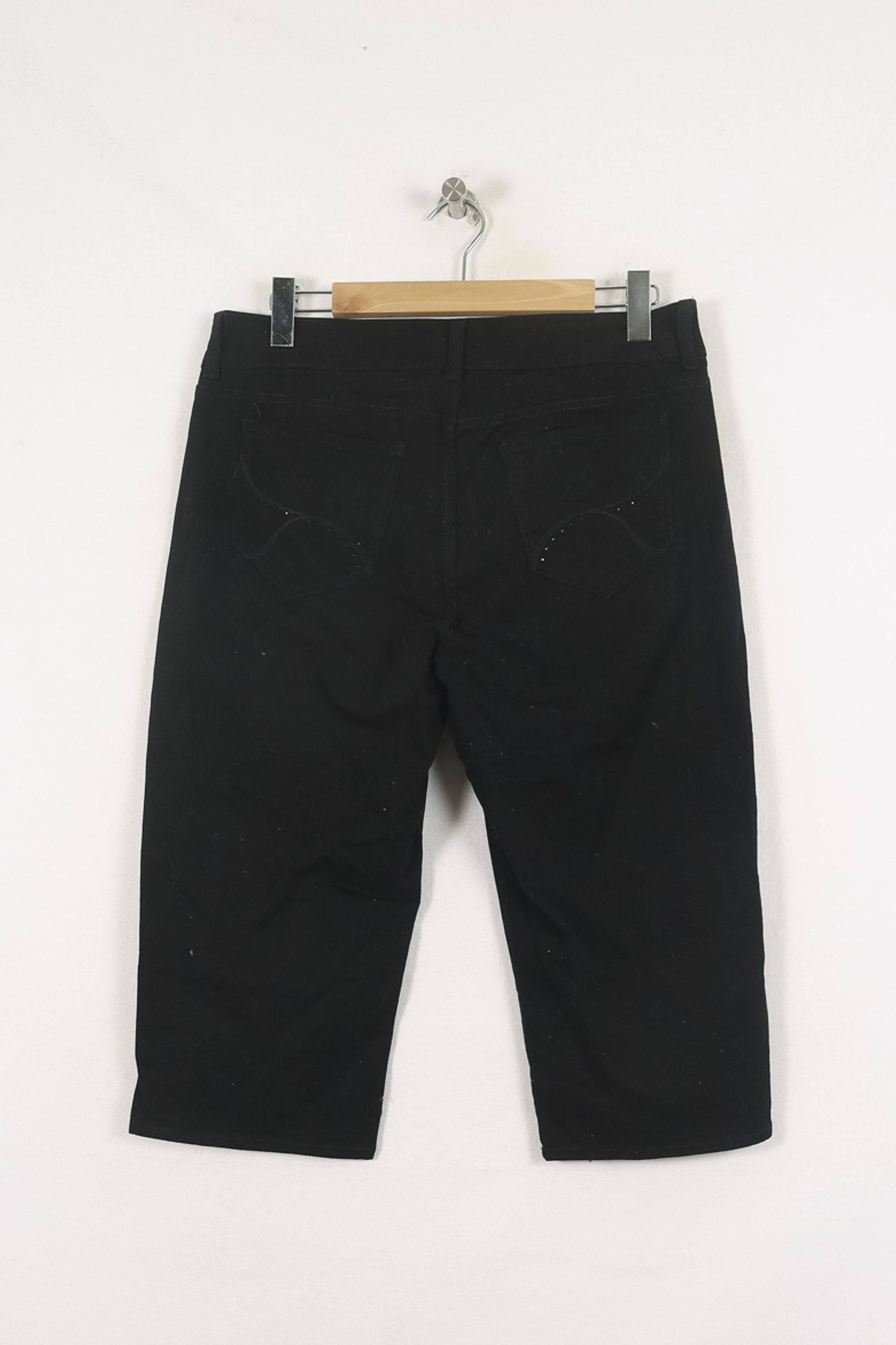 Cropped slim jeans with studs LEE - Seconde Main Black