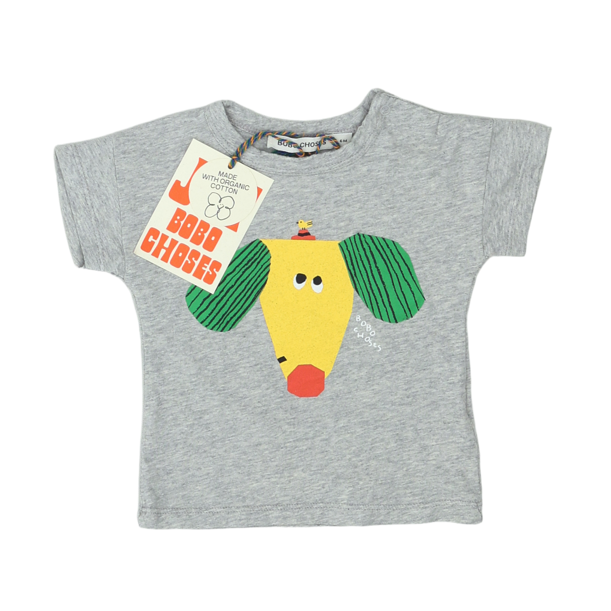 Grey Baby T-shirt - 6 months BOBO CHOSES - Seconde Main Grey