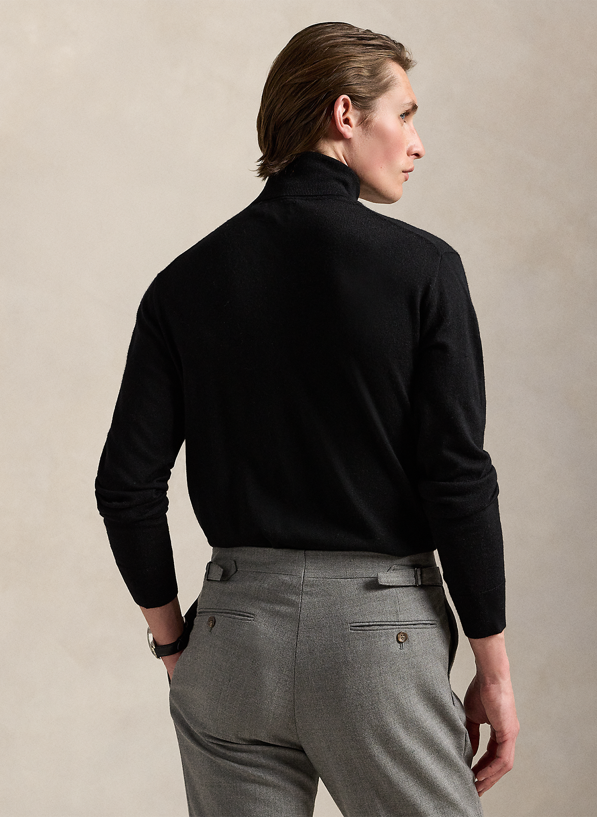 Embroidered wool turtleneck sweater POLO RALPH LAUREN Black