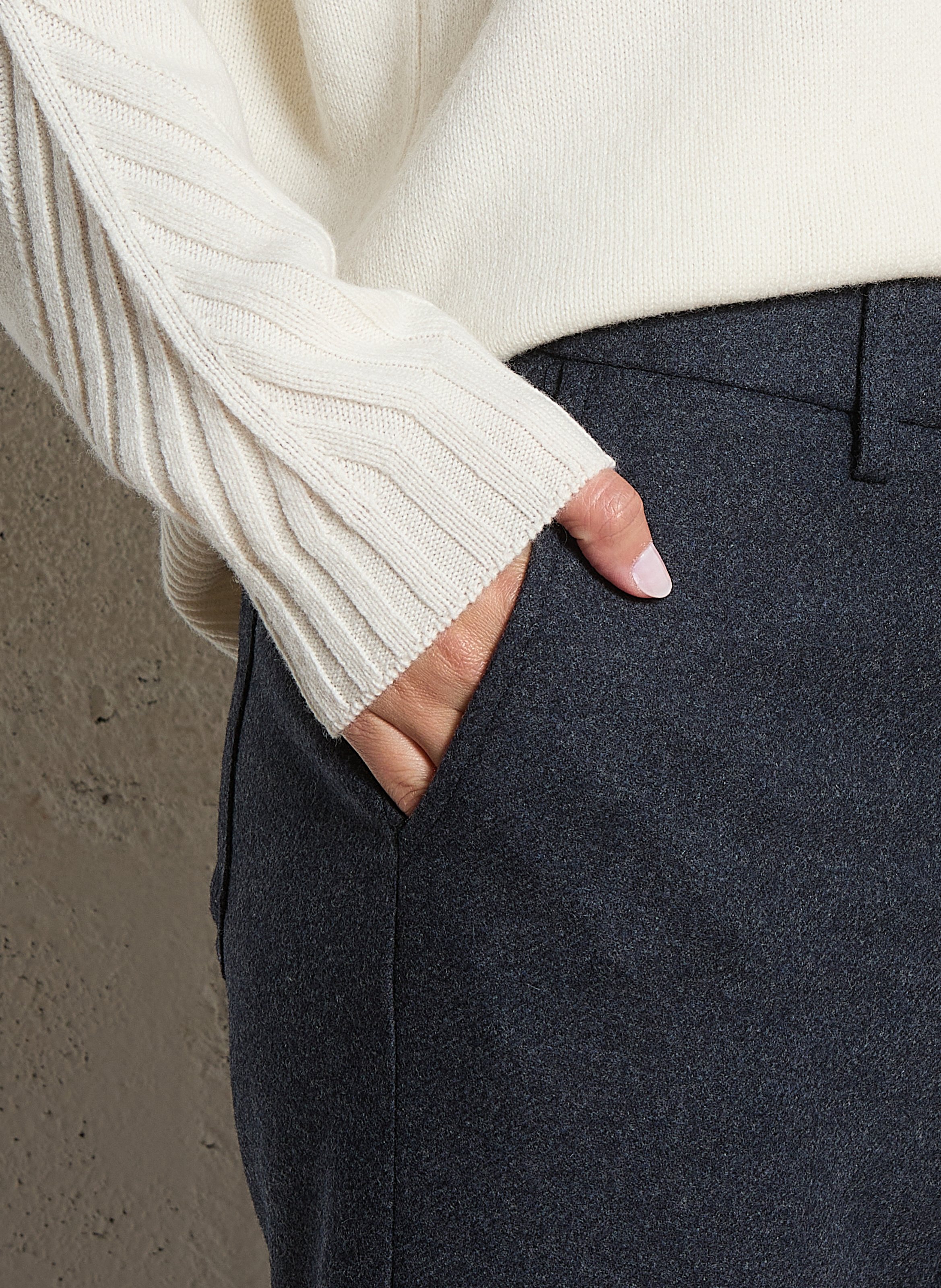 Straight wool trousers MAISON 123 Grey