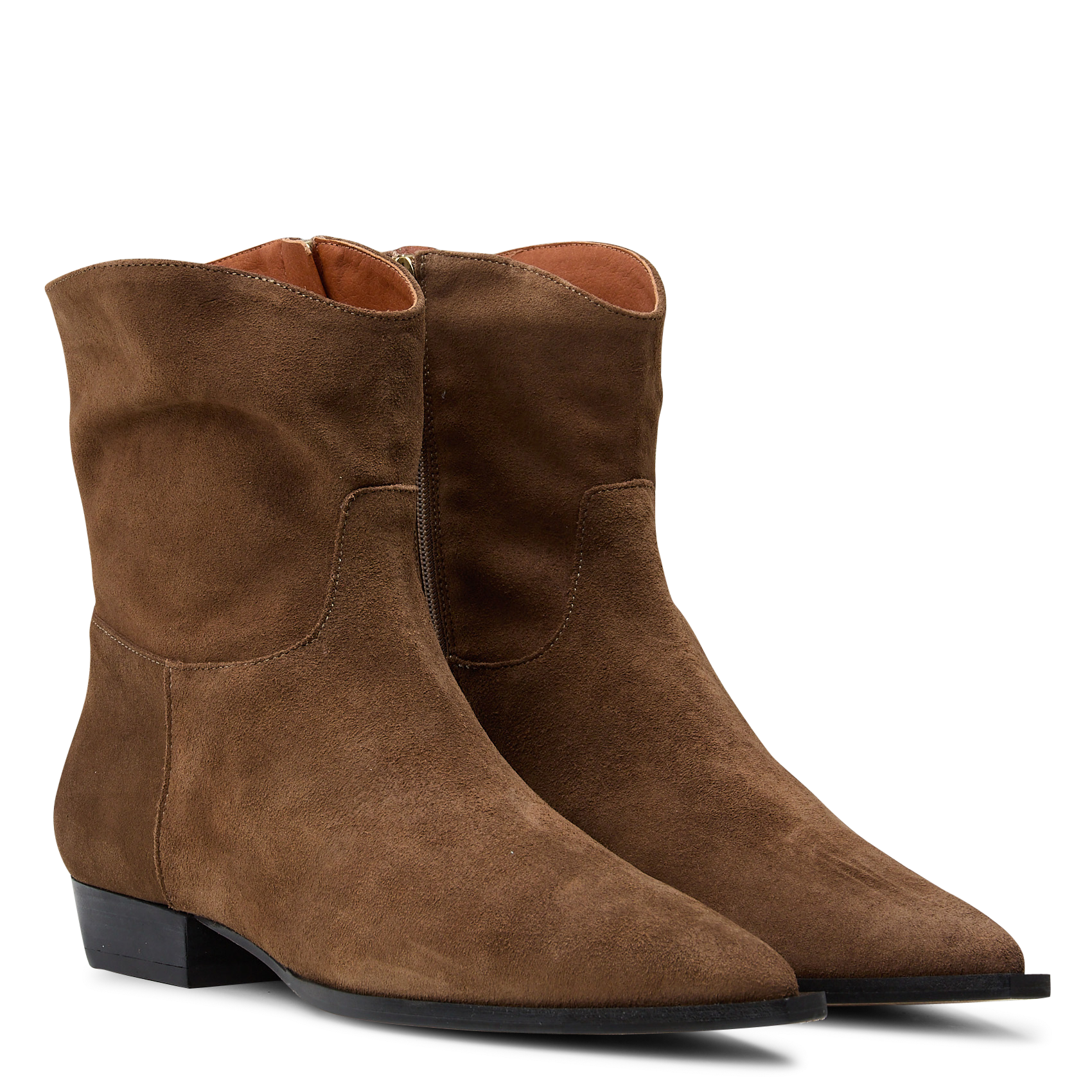 Suede cowboy boots ANGEL ALARCON Brown