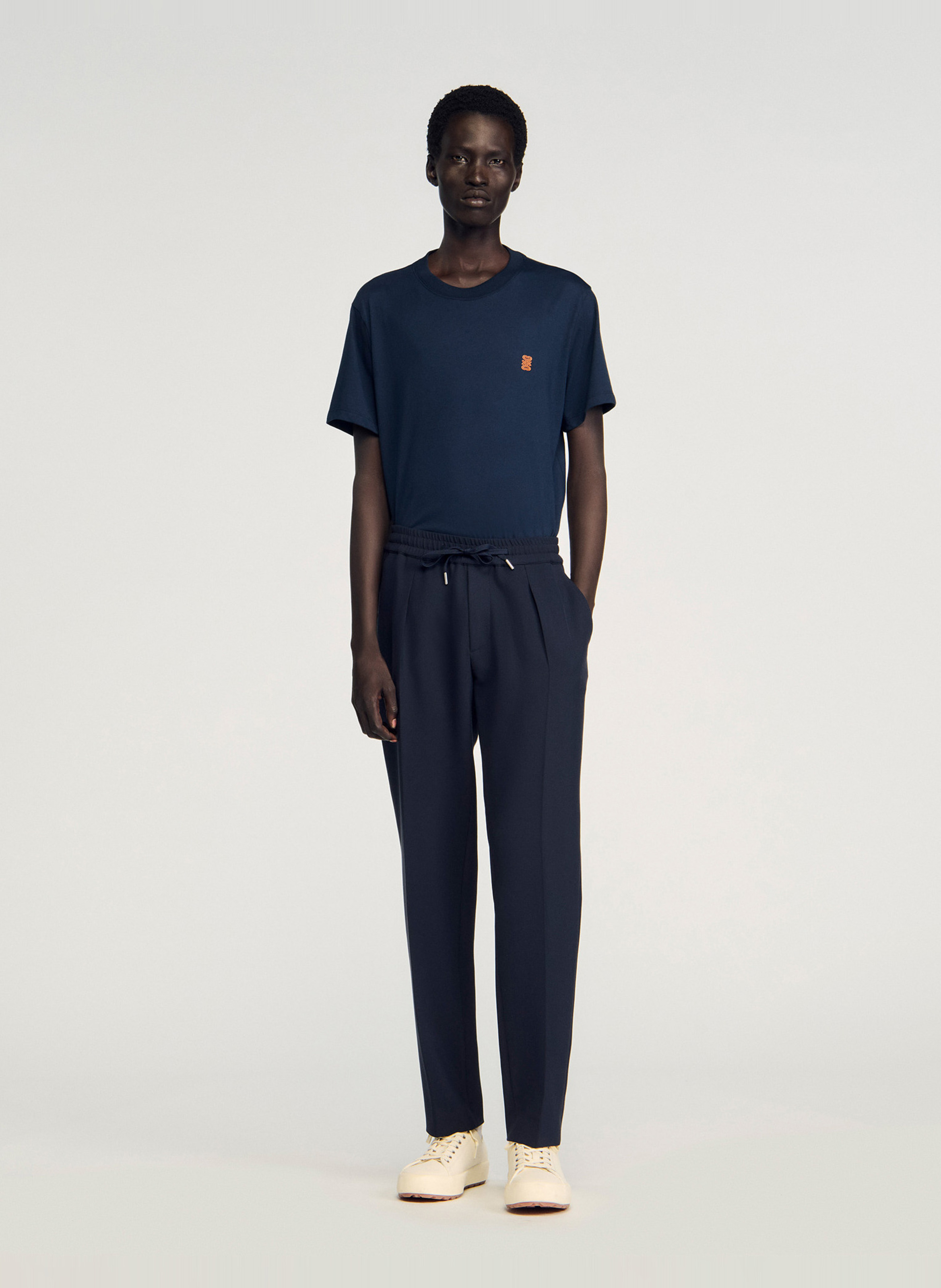 Anorak acolchado brillante con capucha SANDRO Azul