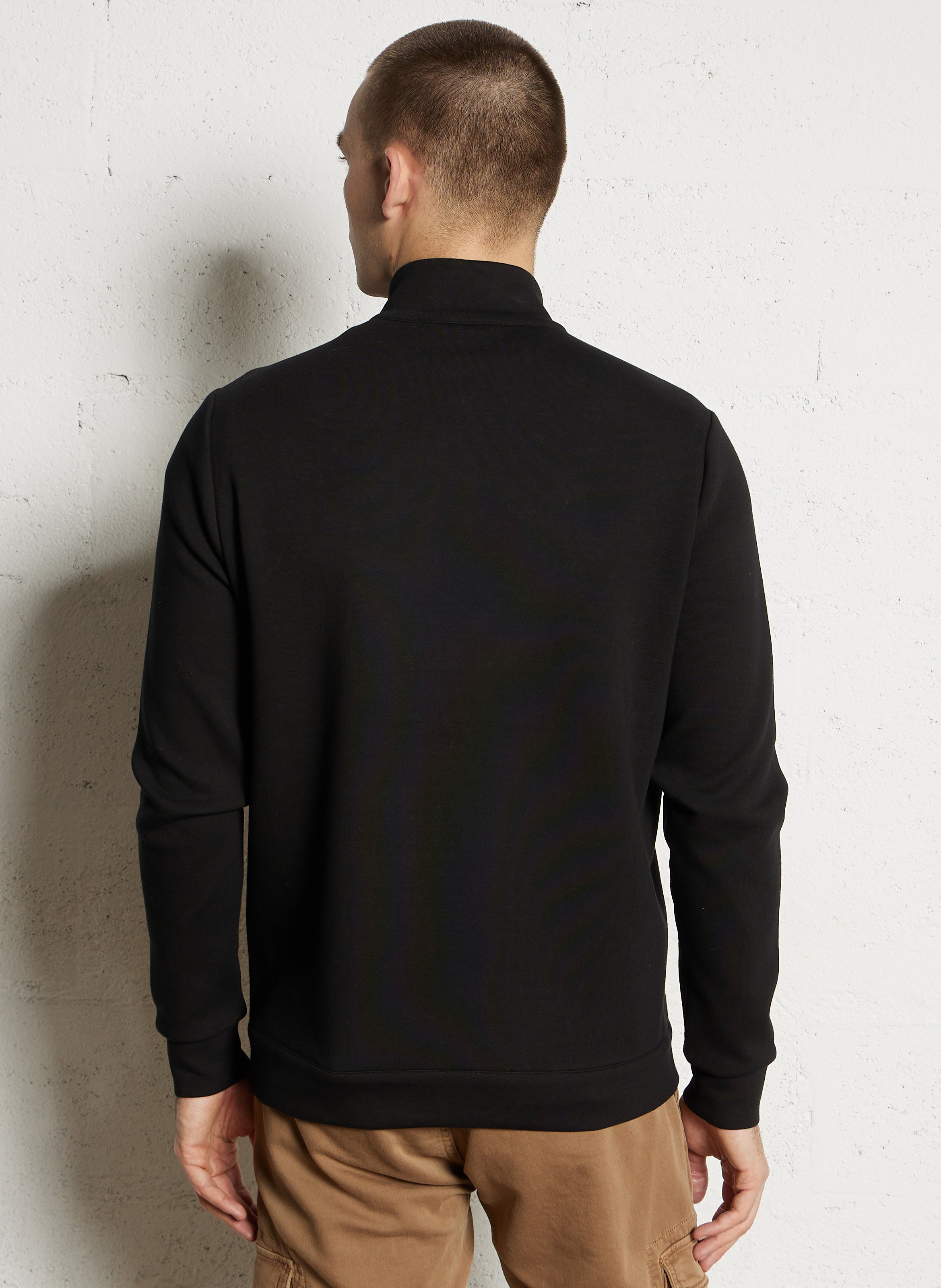 Quilted high-neck zip-up jacket LE TEMPS DES CERISES Black