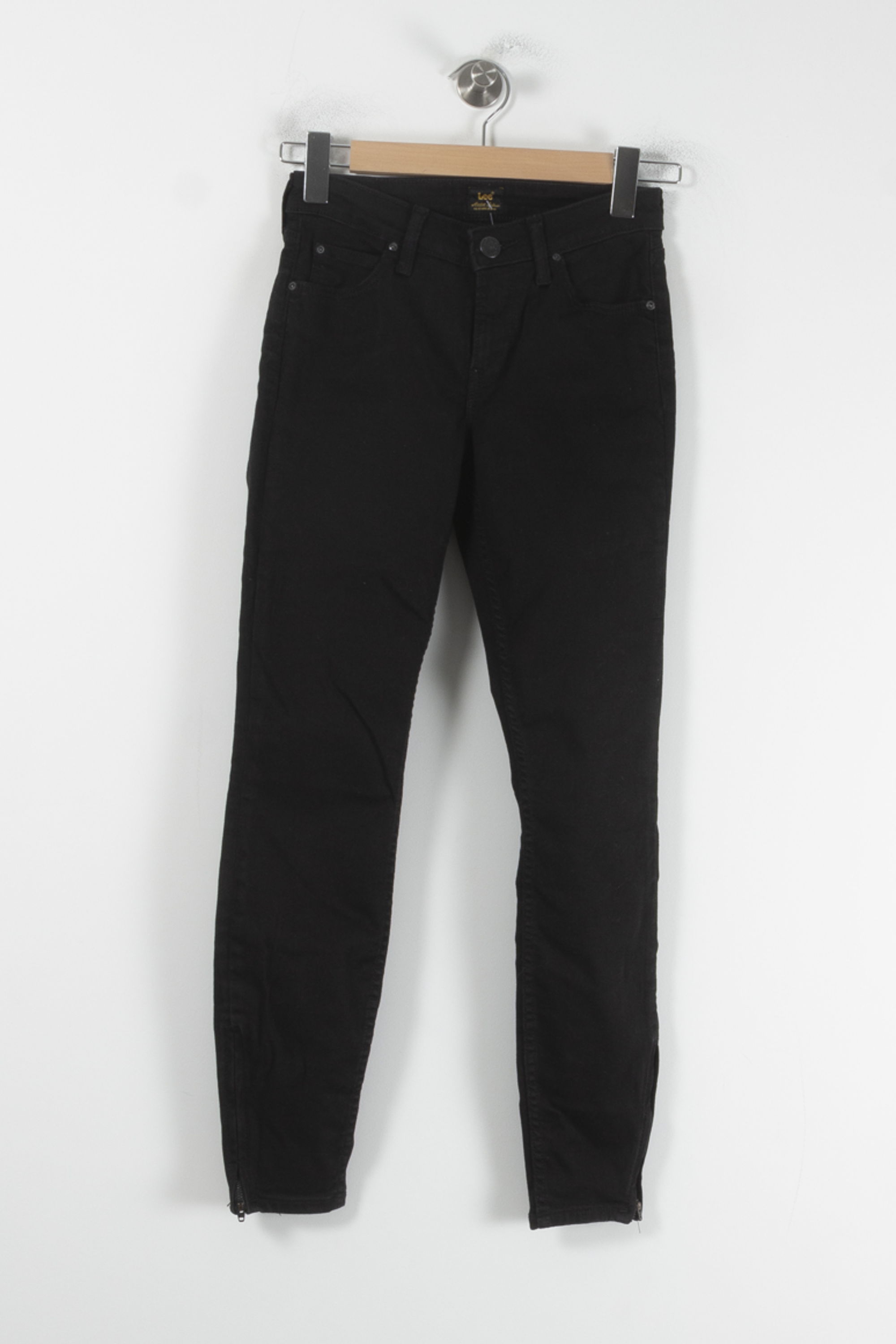 Cropped slim jeans with studs LEE - Seconde Main Black