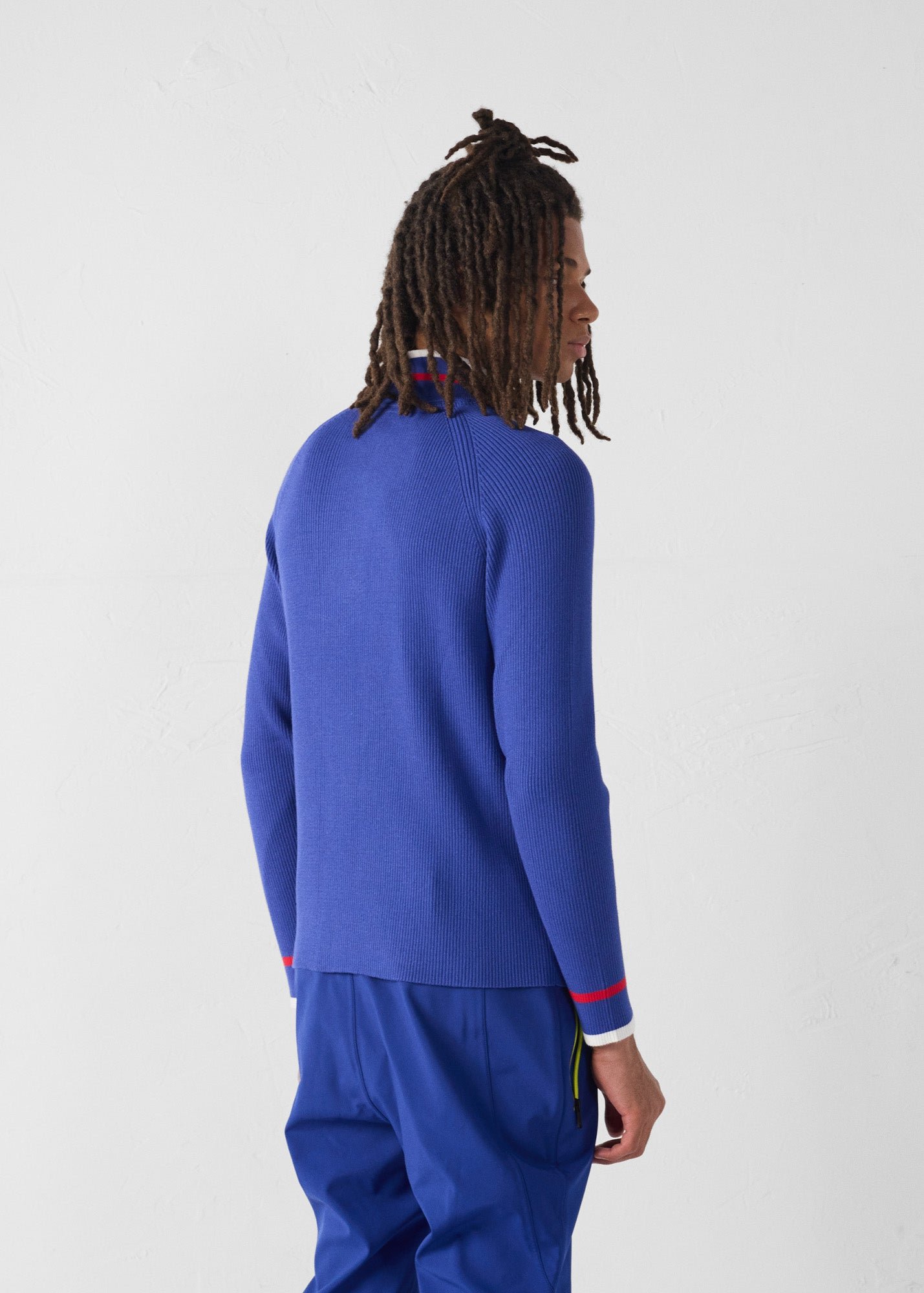 Ribbed high neck sweater JOTT Blue