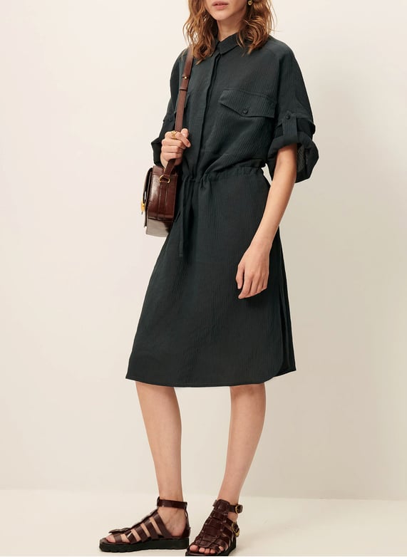 Midi dress with classic collar Green Sessun - Women | Place des Tendances Midi dress with classic collar Green Sessun - Women | Place des Tendances