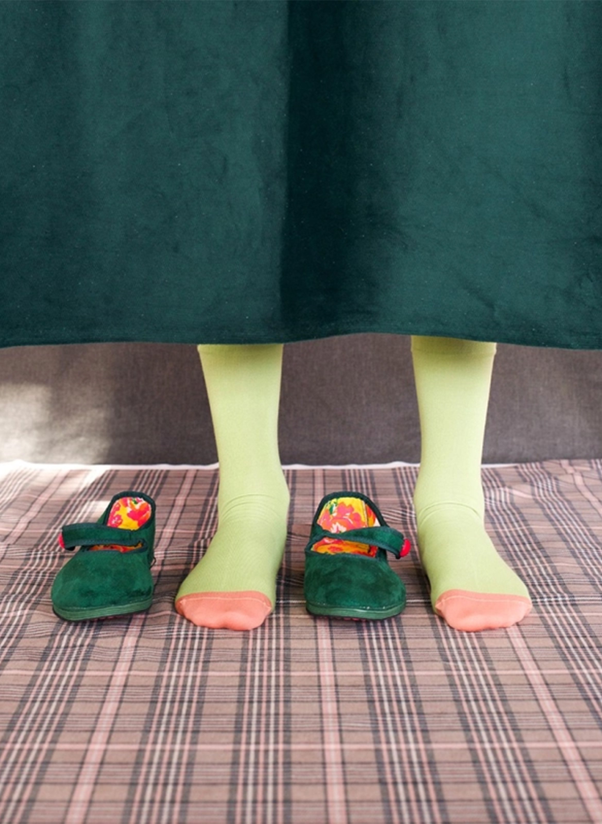 Katoenen sokken met logo Groen