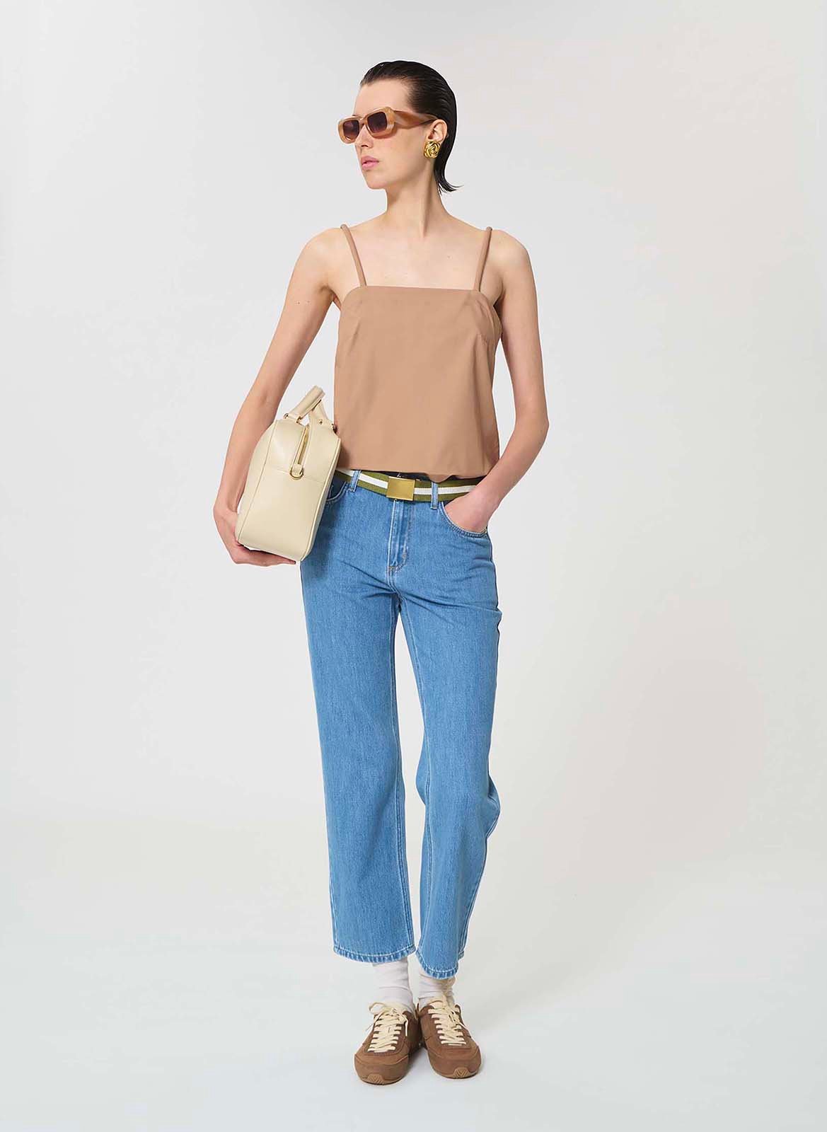 Csally - Gerade geschnittene Baumwollhose TARA JARMON Blau