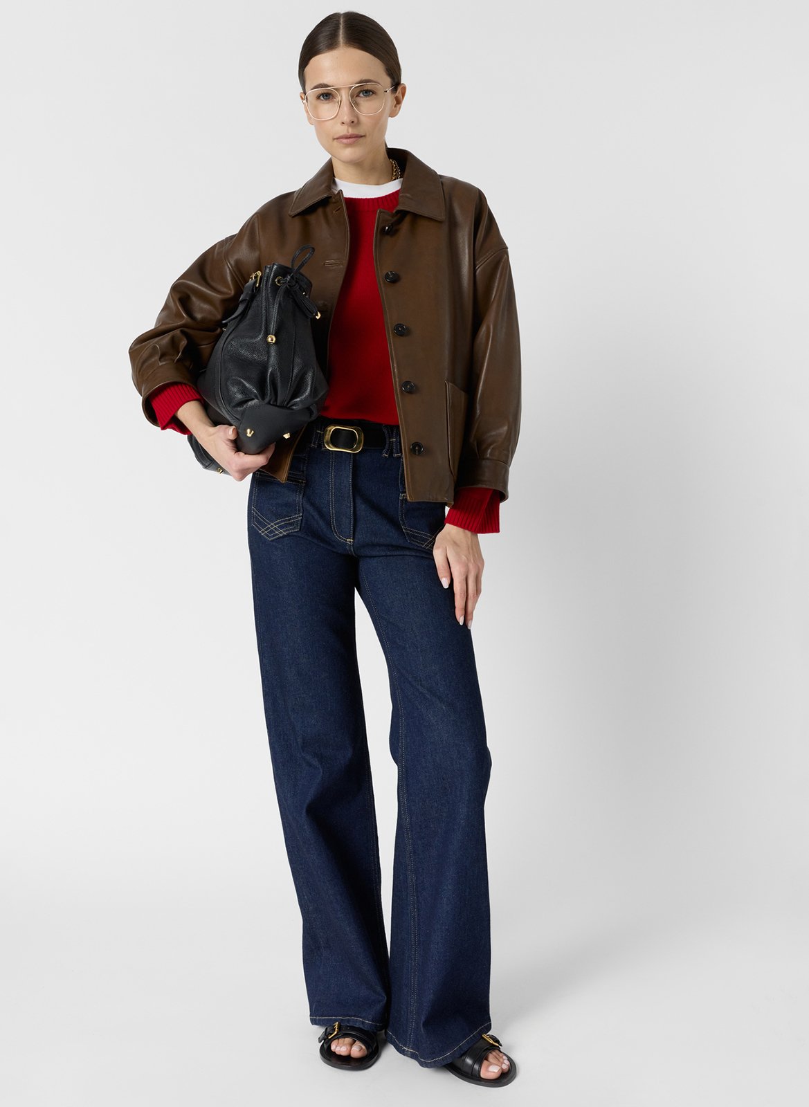 Lammlederblouson mit klassischem Kragen GERARD DAREL Braun