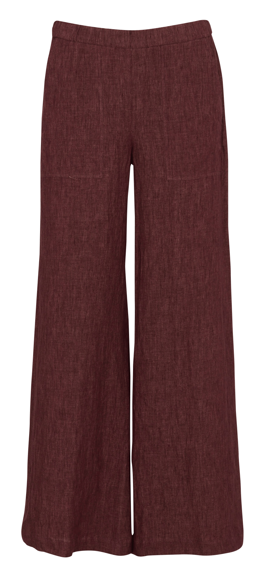 Pantalon large en lin DIEGA Prune