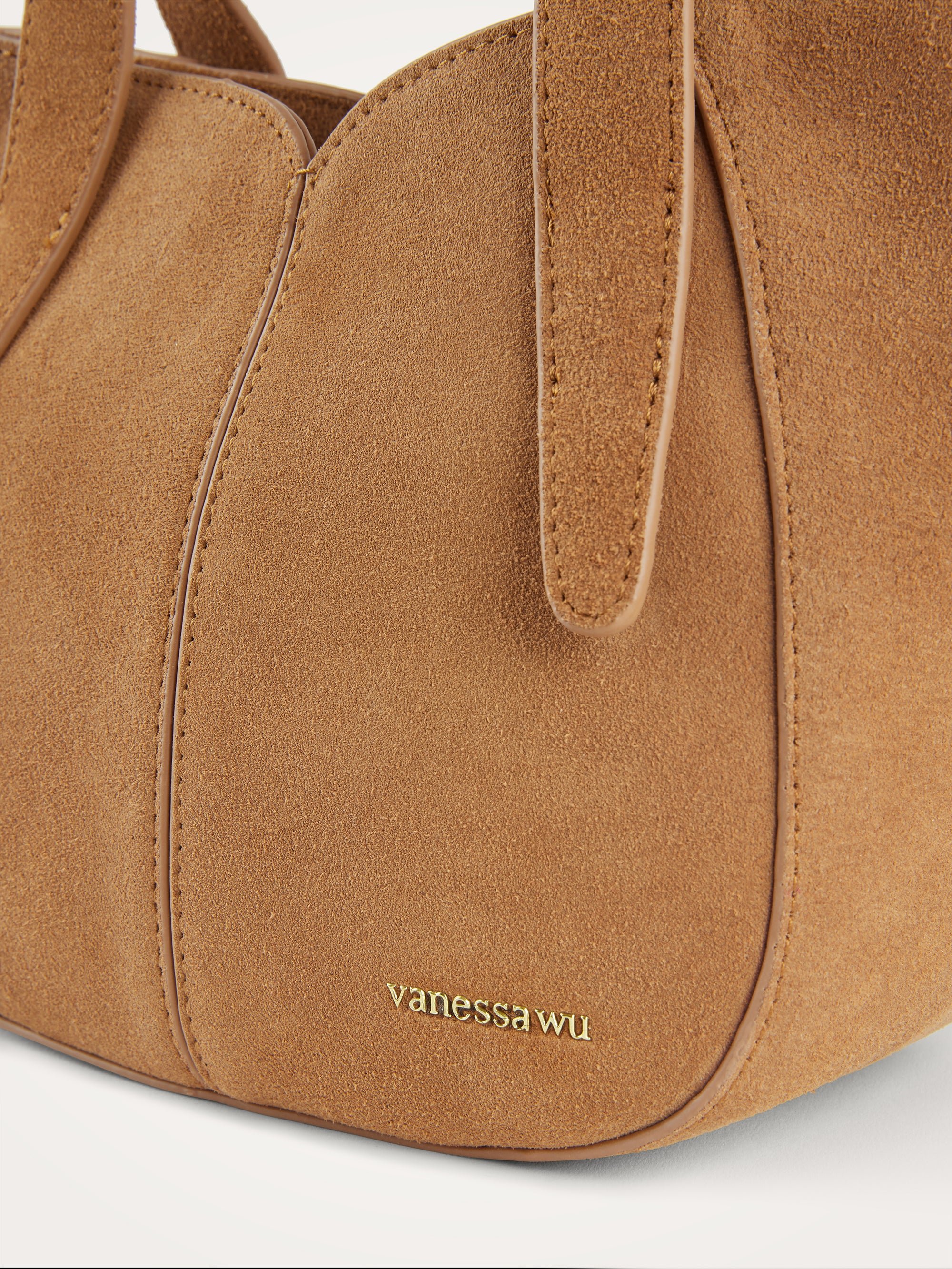 Handbag with handles and shoulder strap VANESSA WU Brown