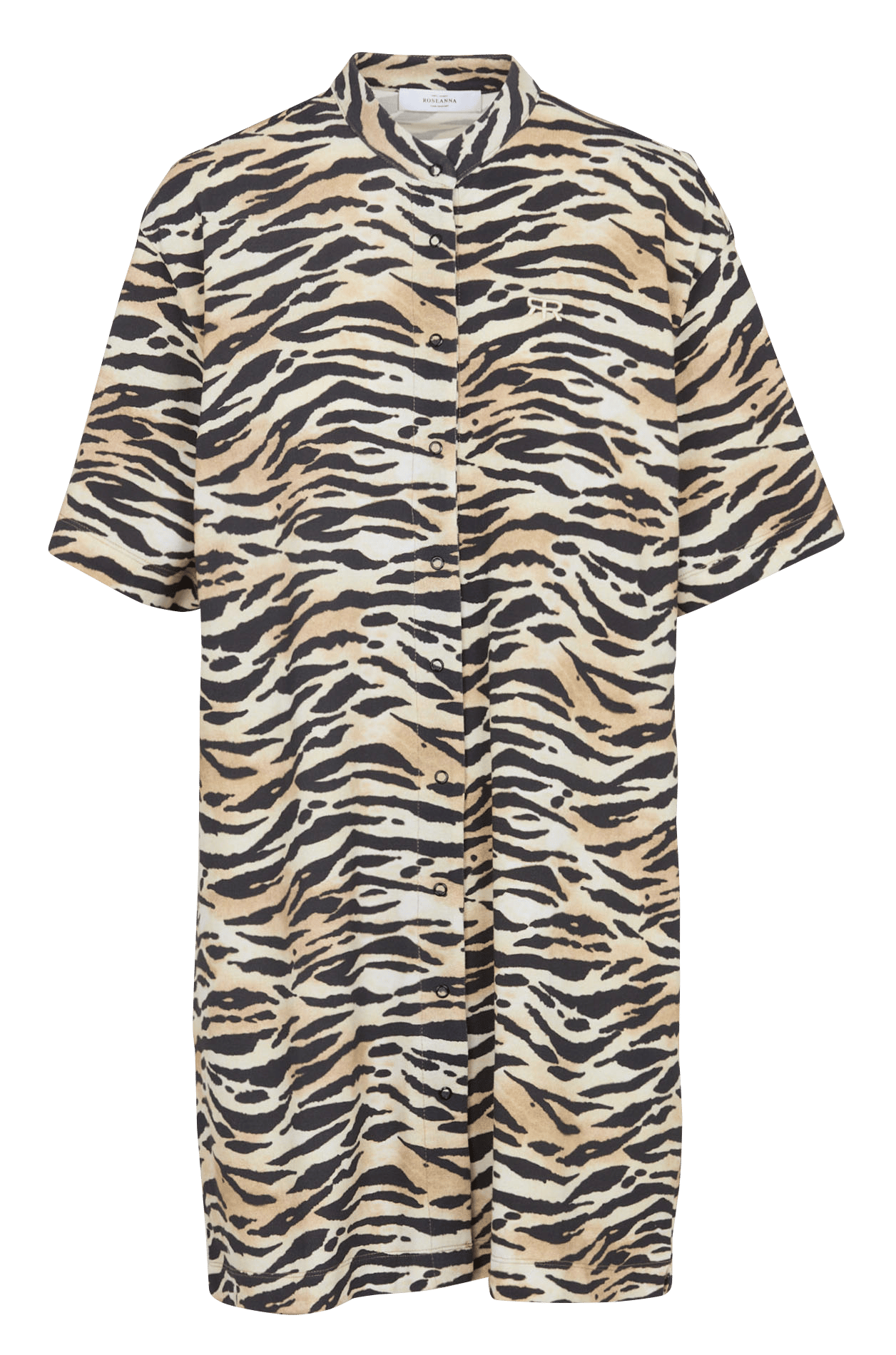 Robe courte col rond en coton ROSEANNA Vert