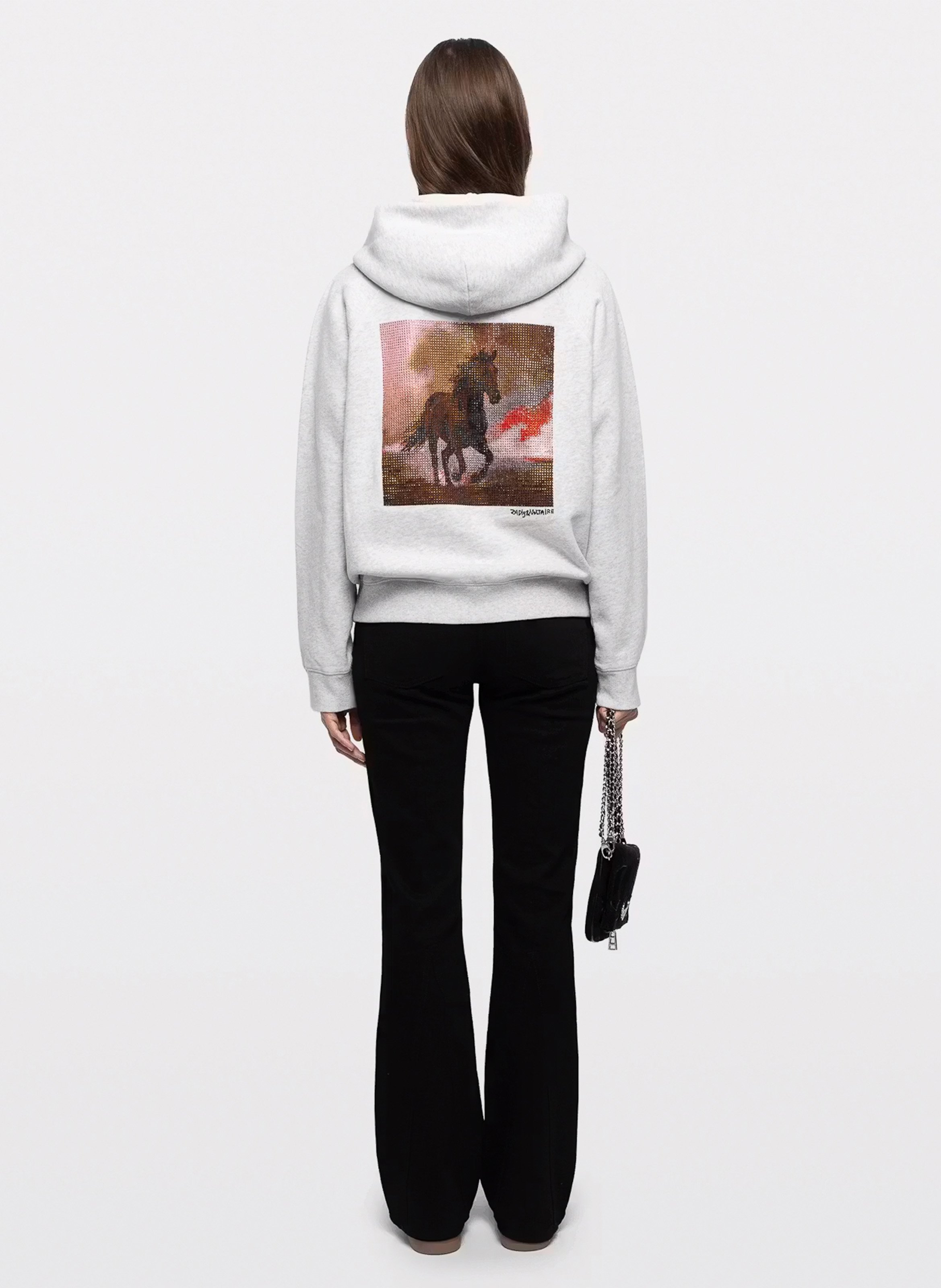Katoenen, oversized sweater met capuchon ZADIG&VOLTAIRE Grijs