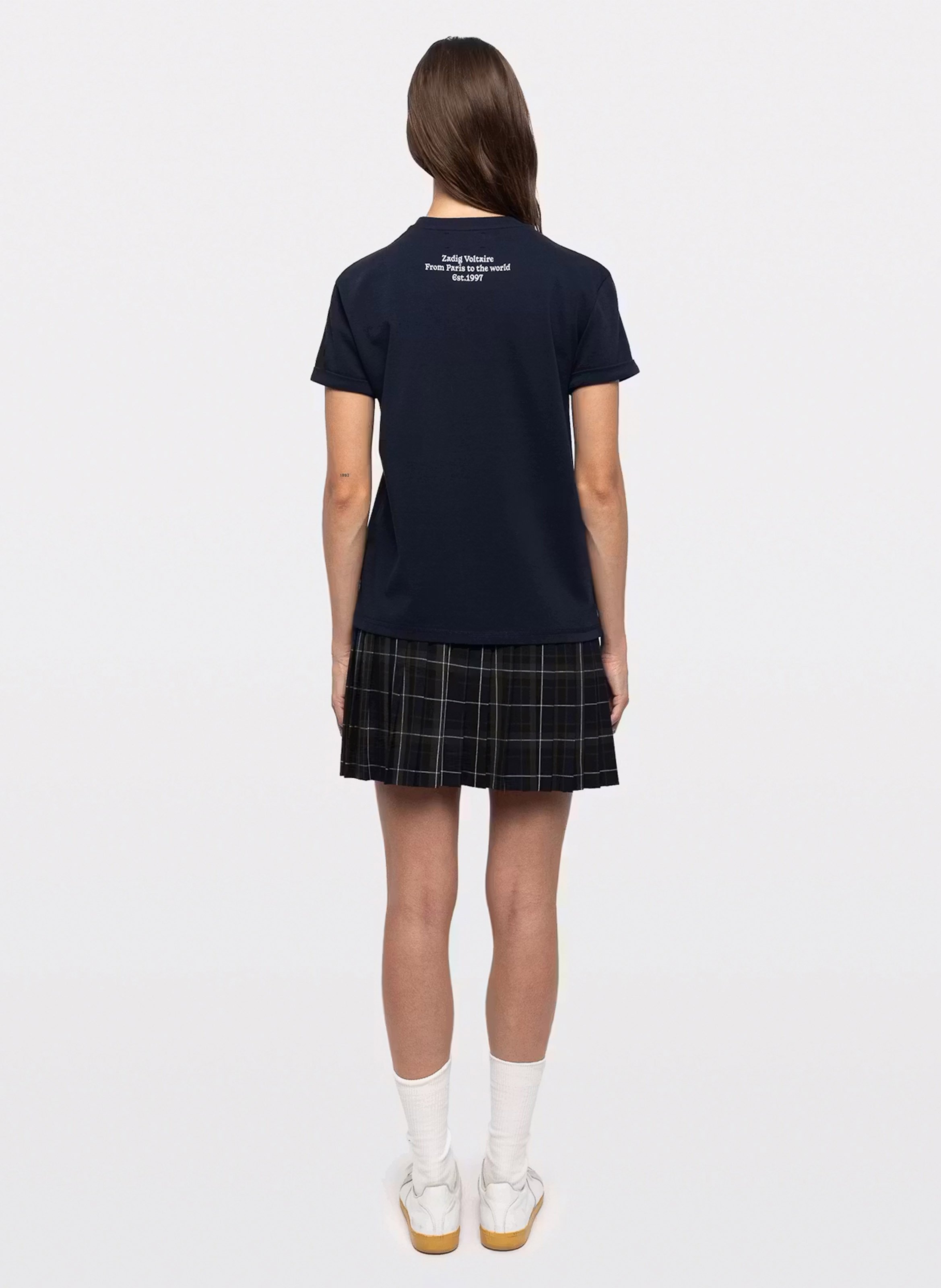 Tee-shirt col rond en coton ZADIG&VOLTAIRE Bleu