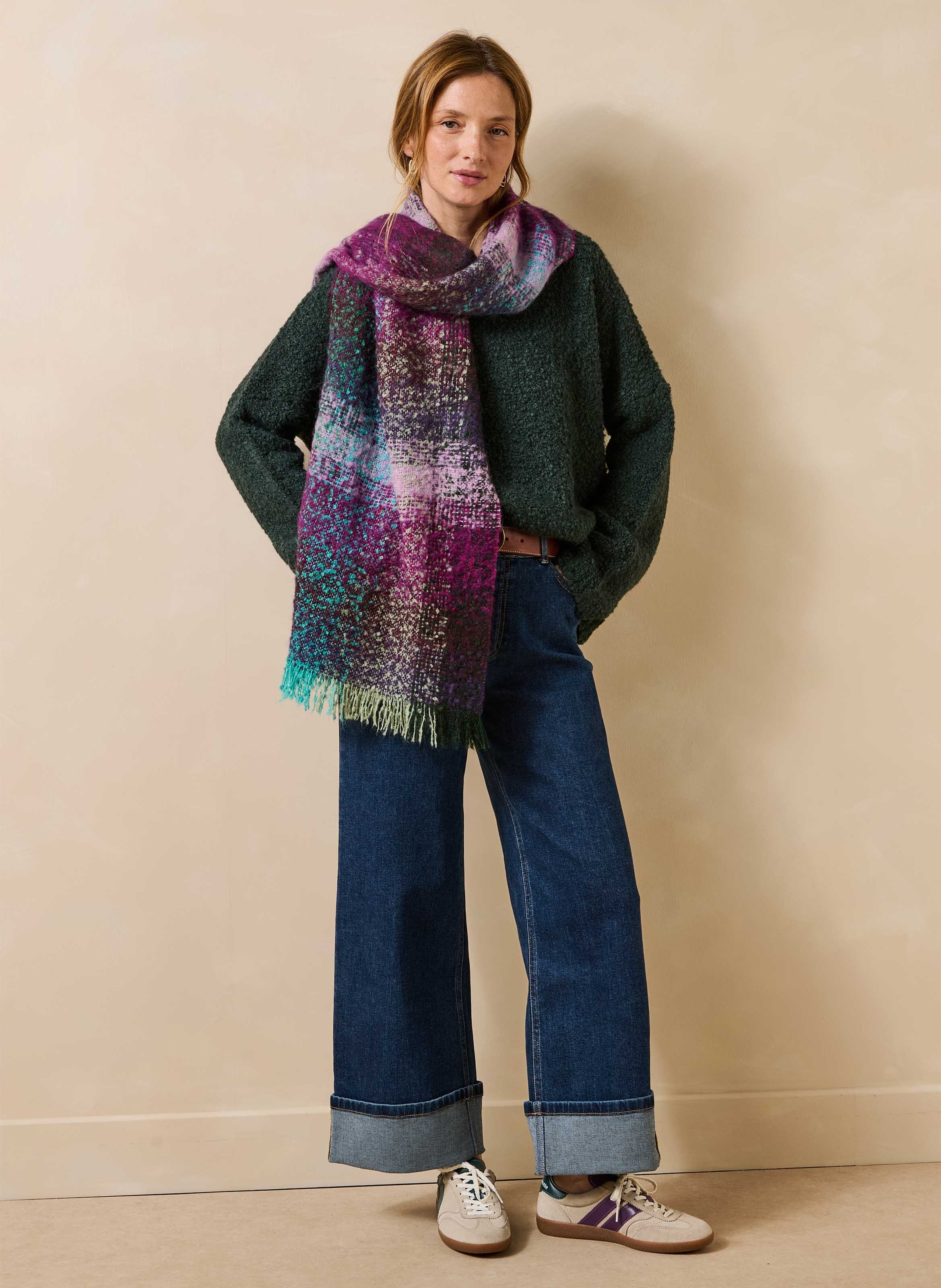 Knitted scarf LA FEE MARABOUTEE Purple