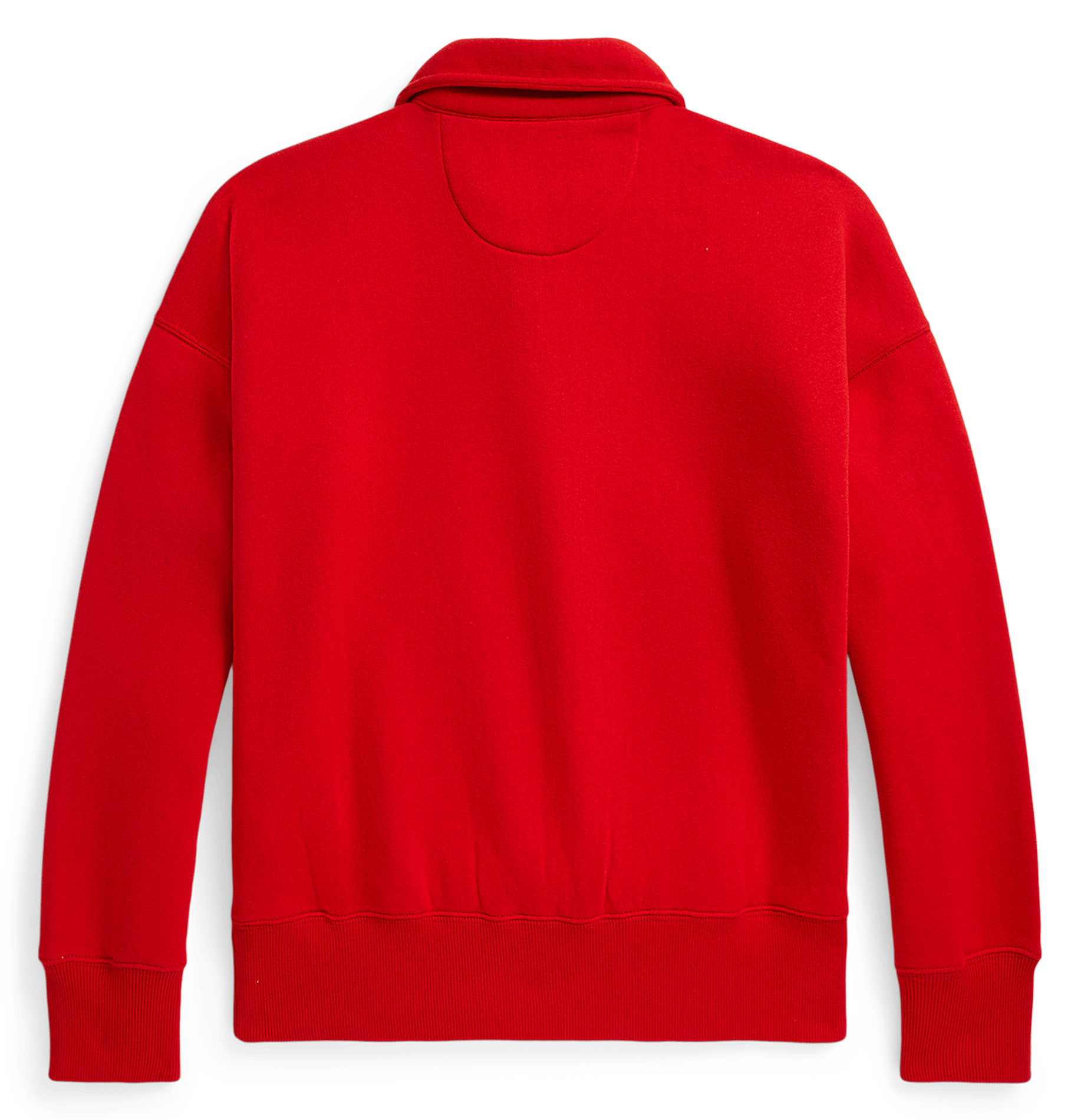 Sweat oversize col montant en coton mélangé POLO RALPH LAUREN Rouge