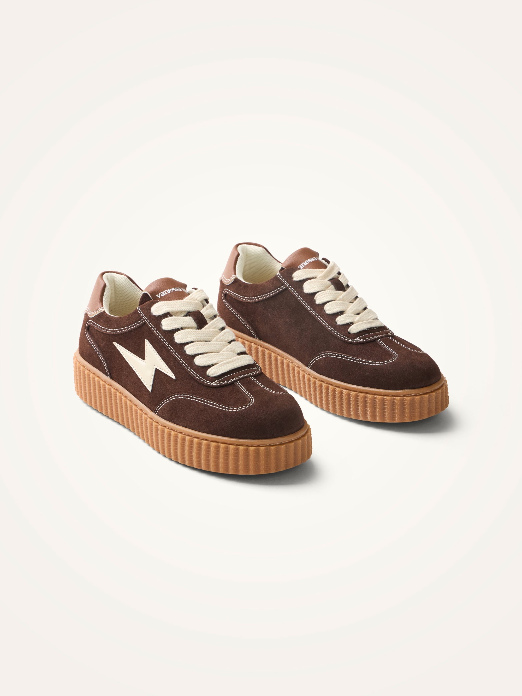 Low-top lace-up sneakers VANESSA WU Brown