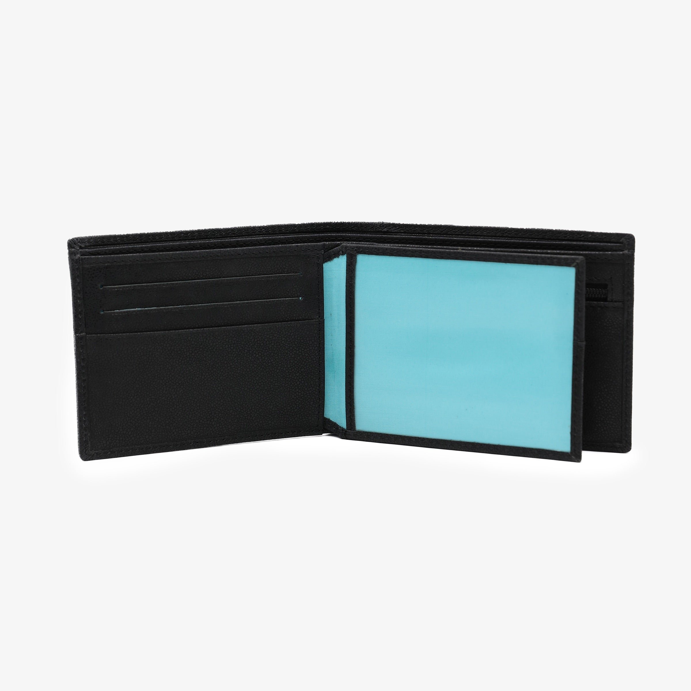 Vertical leather card holder SERGE BLANCO Black