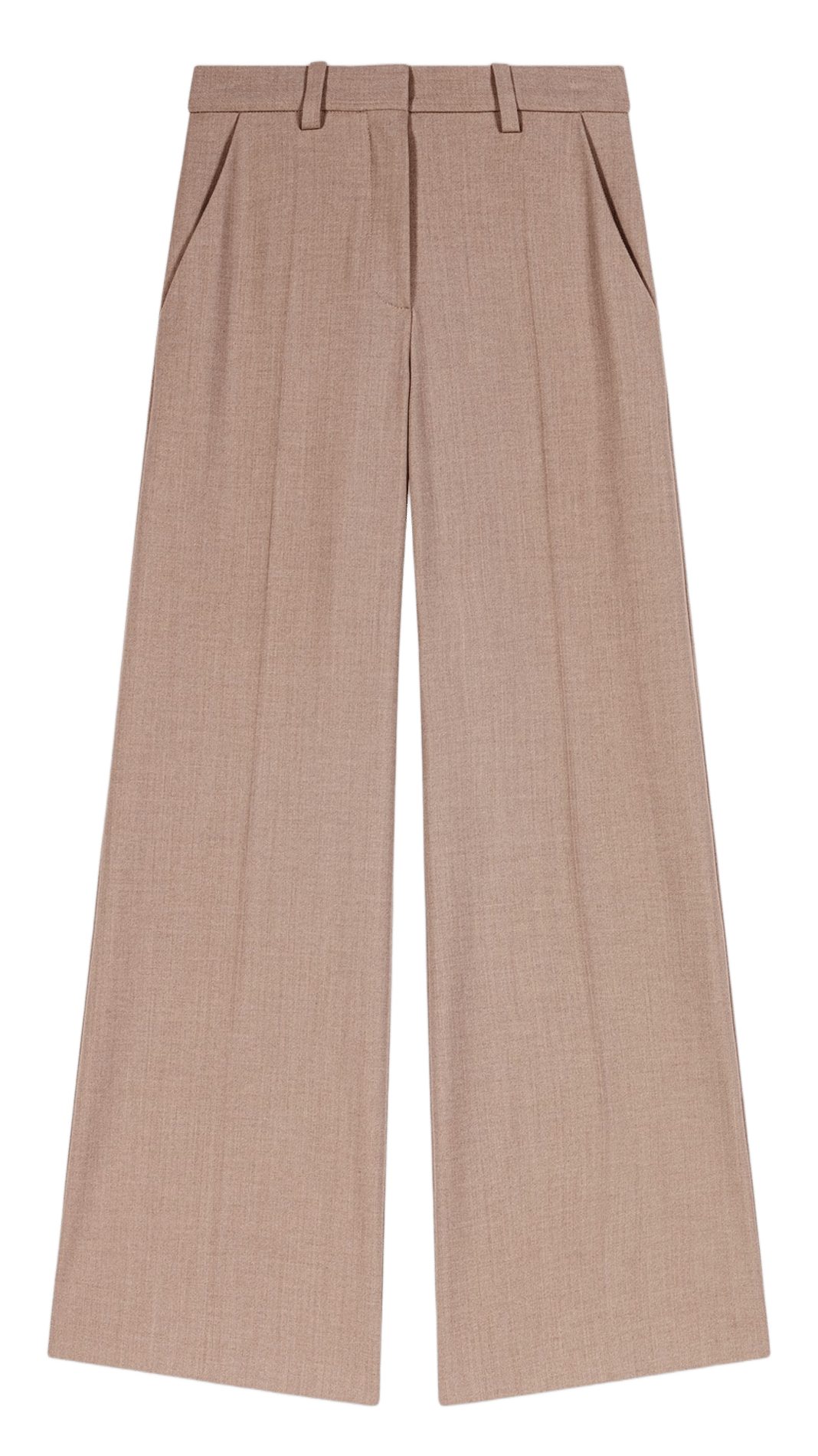 Wijde effen broek MAJE Beige