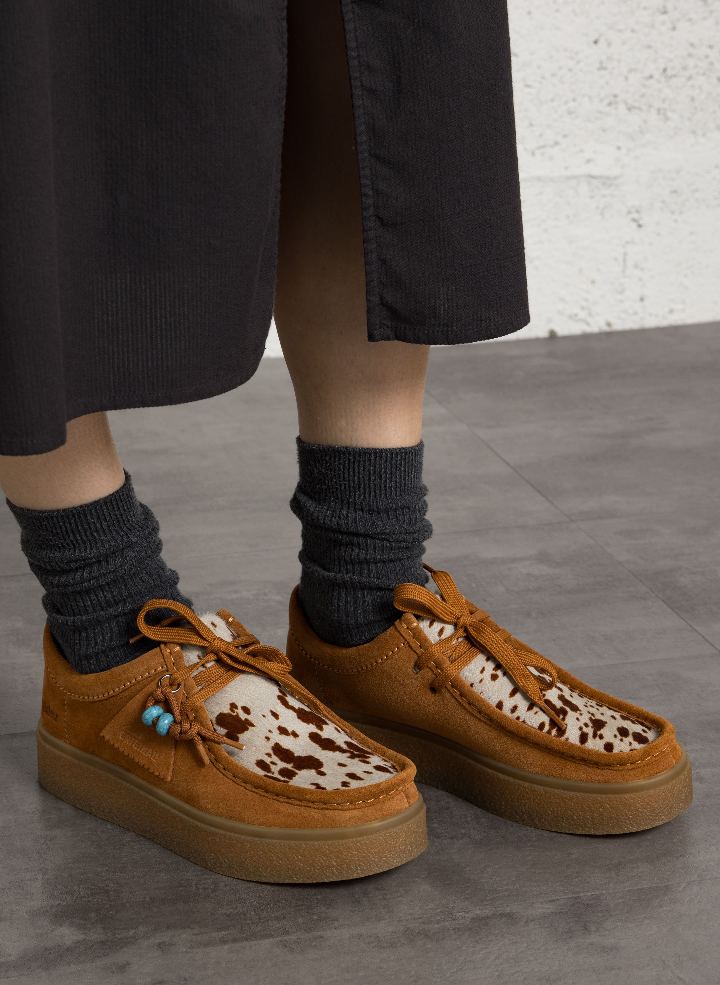 Bottines à imprimé animal en cuir CLARKS Orange