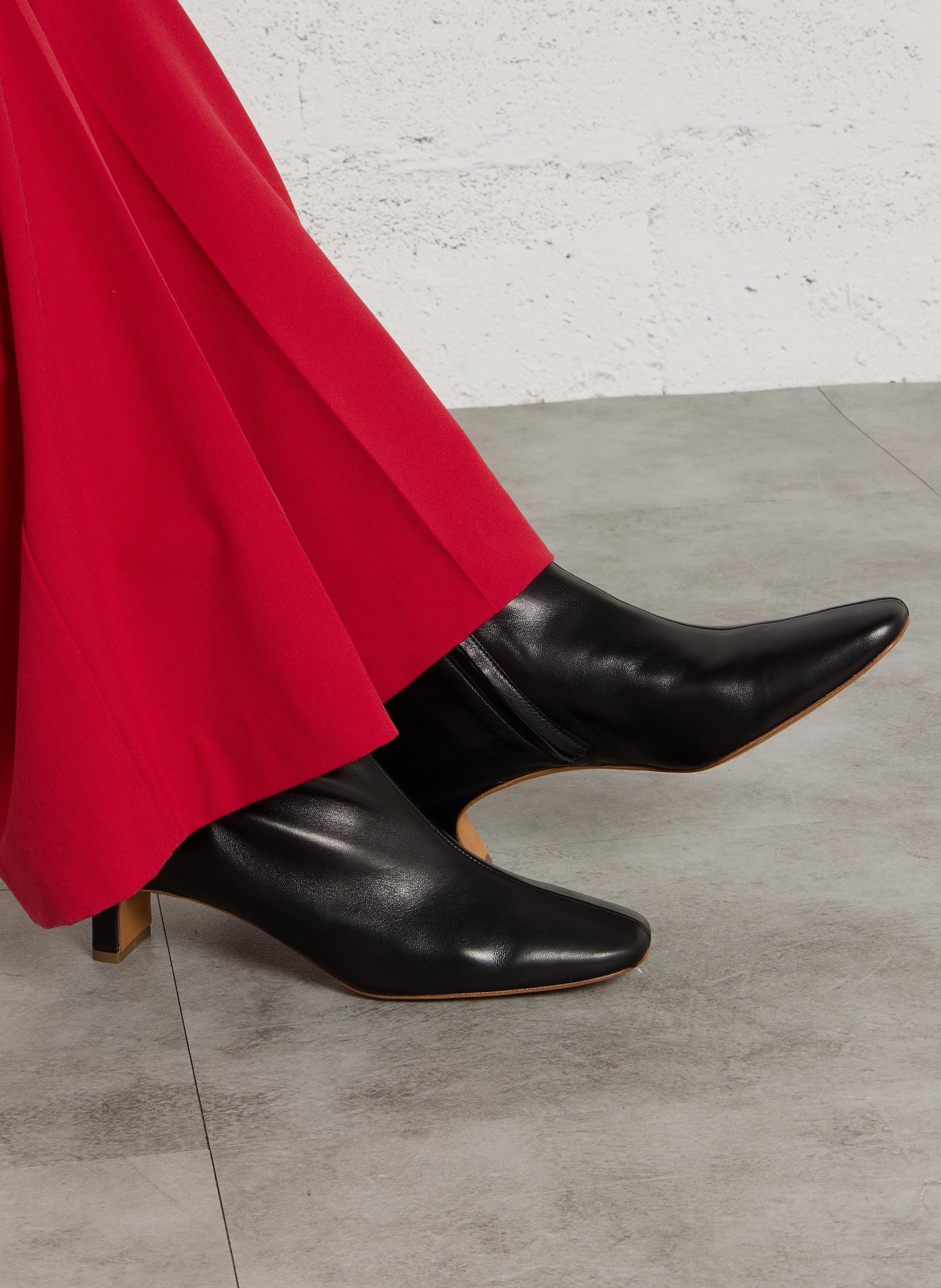 Bottines unies en cuir  ANTHOLOGY PARIS Noir