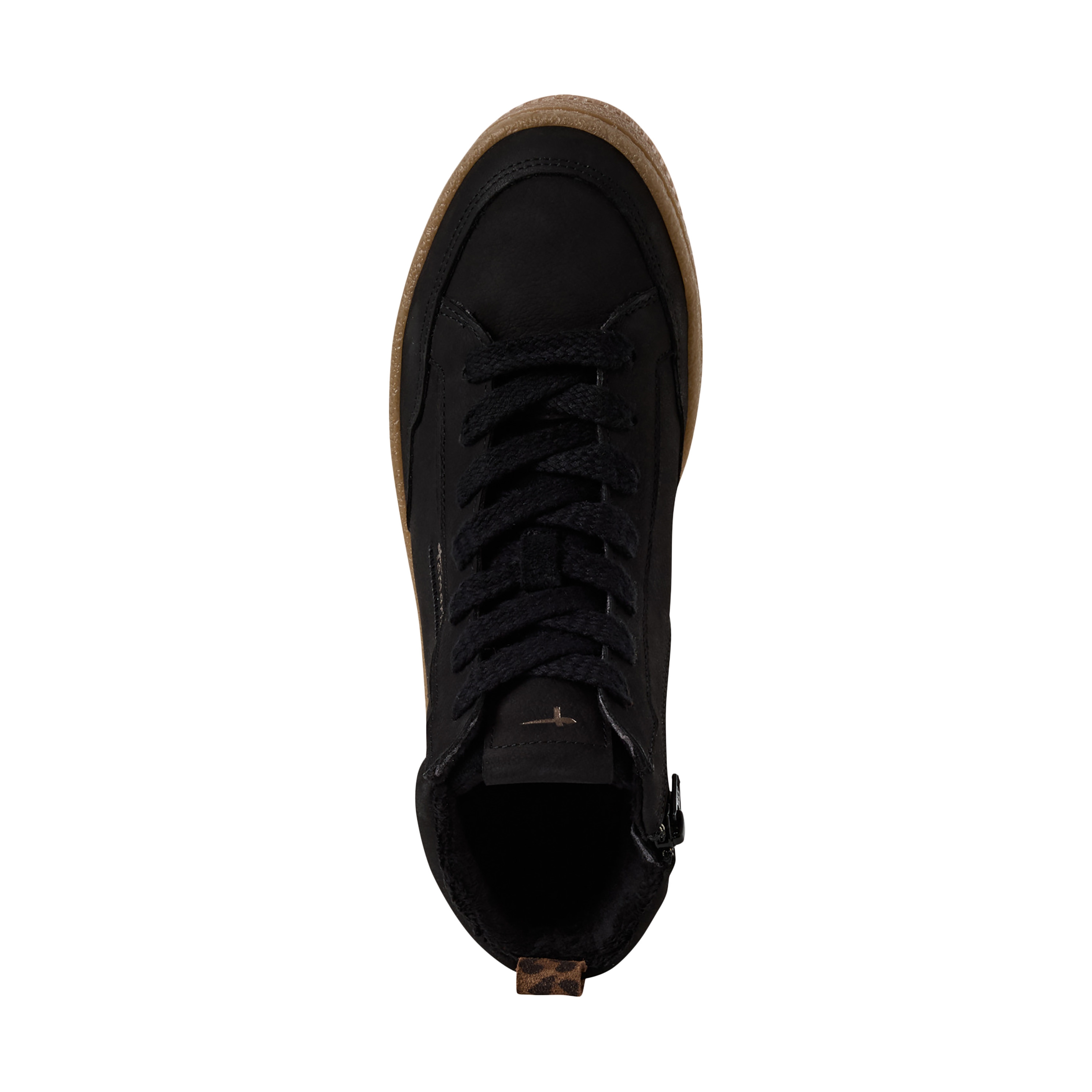 High-top leather sneakers TAMARIS Black