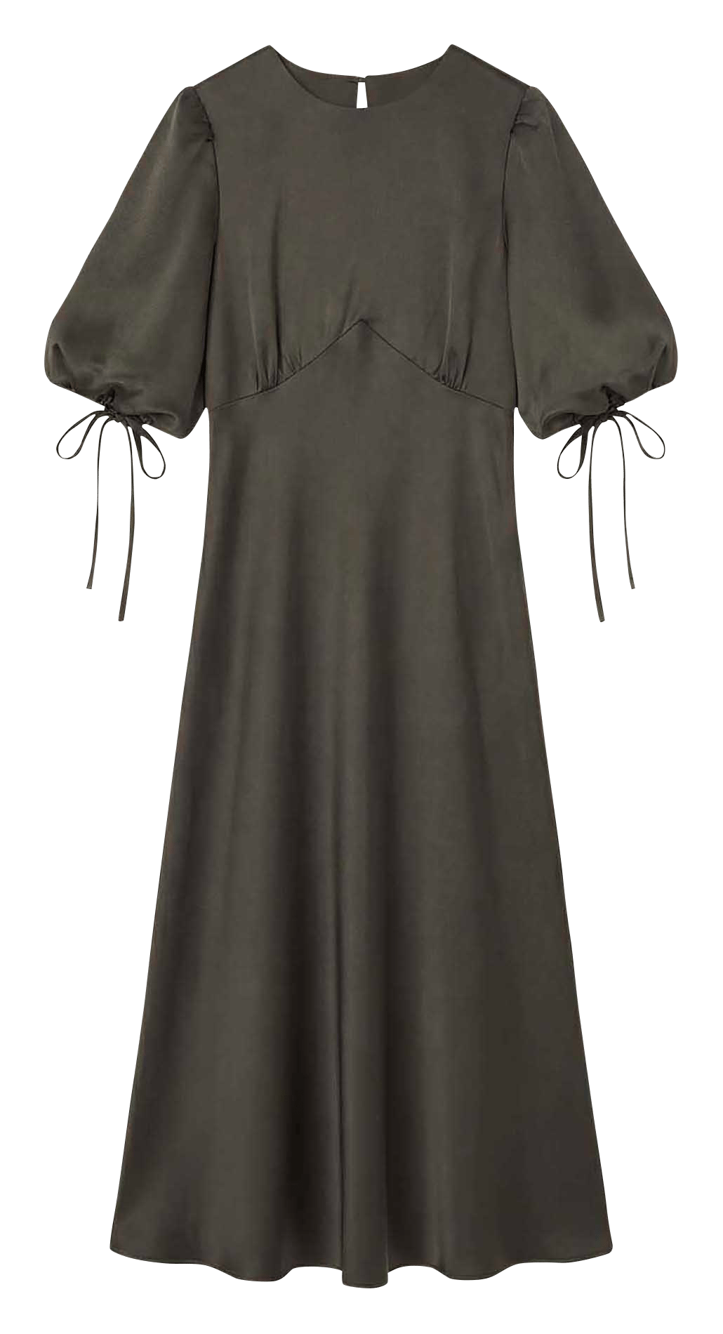 Robe longue col rond unie TARA JARMON Vert