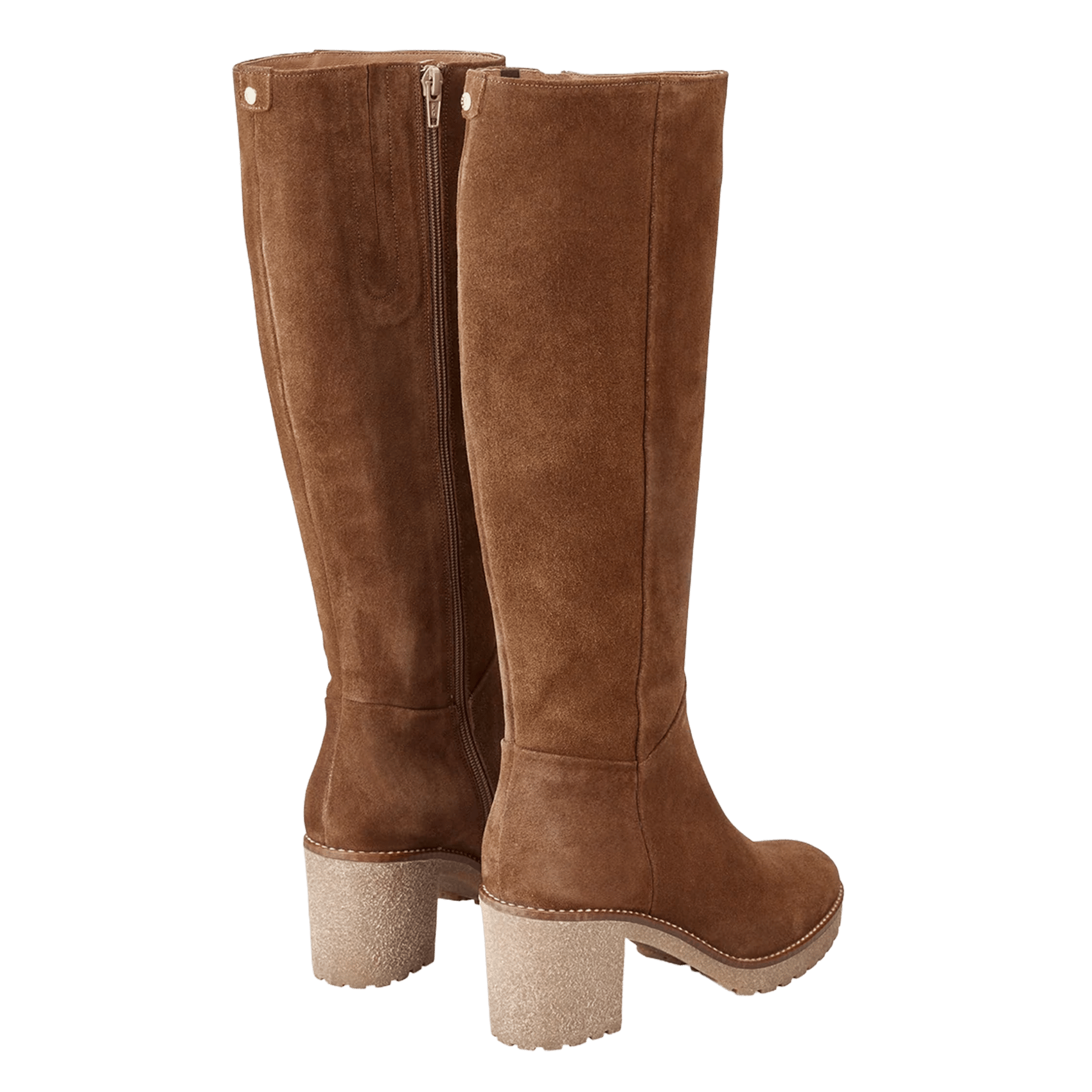 Botas de tacón de cuero de vaca COSMOPARIS Marron