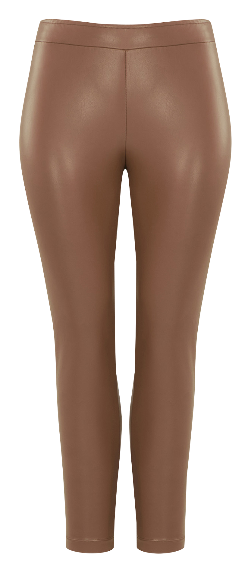 High-waisted coated leggings MAT FASHION Brown