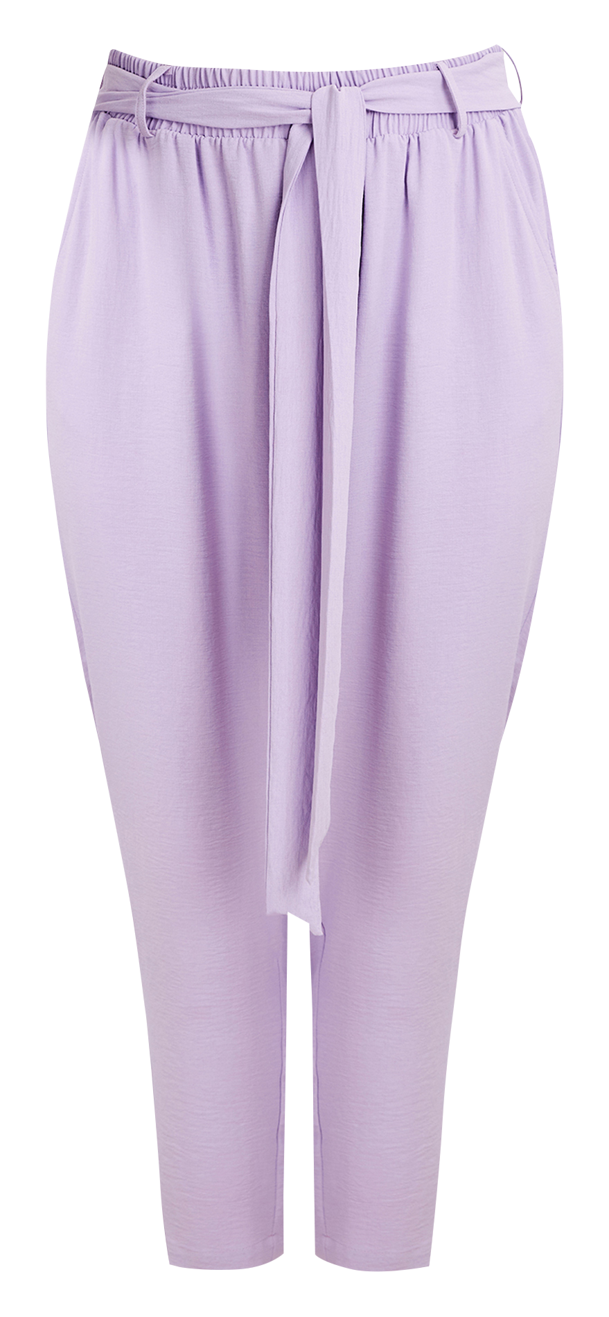 Belted balloony-leg cigarette pants MAT FASHION Purple