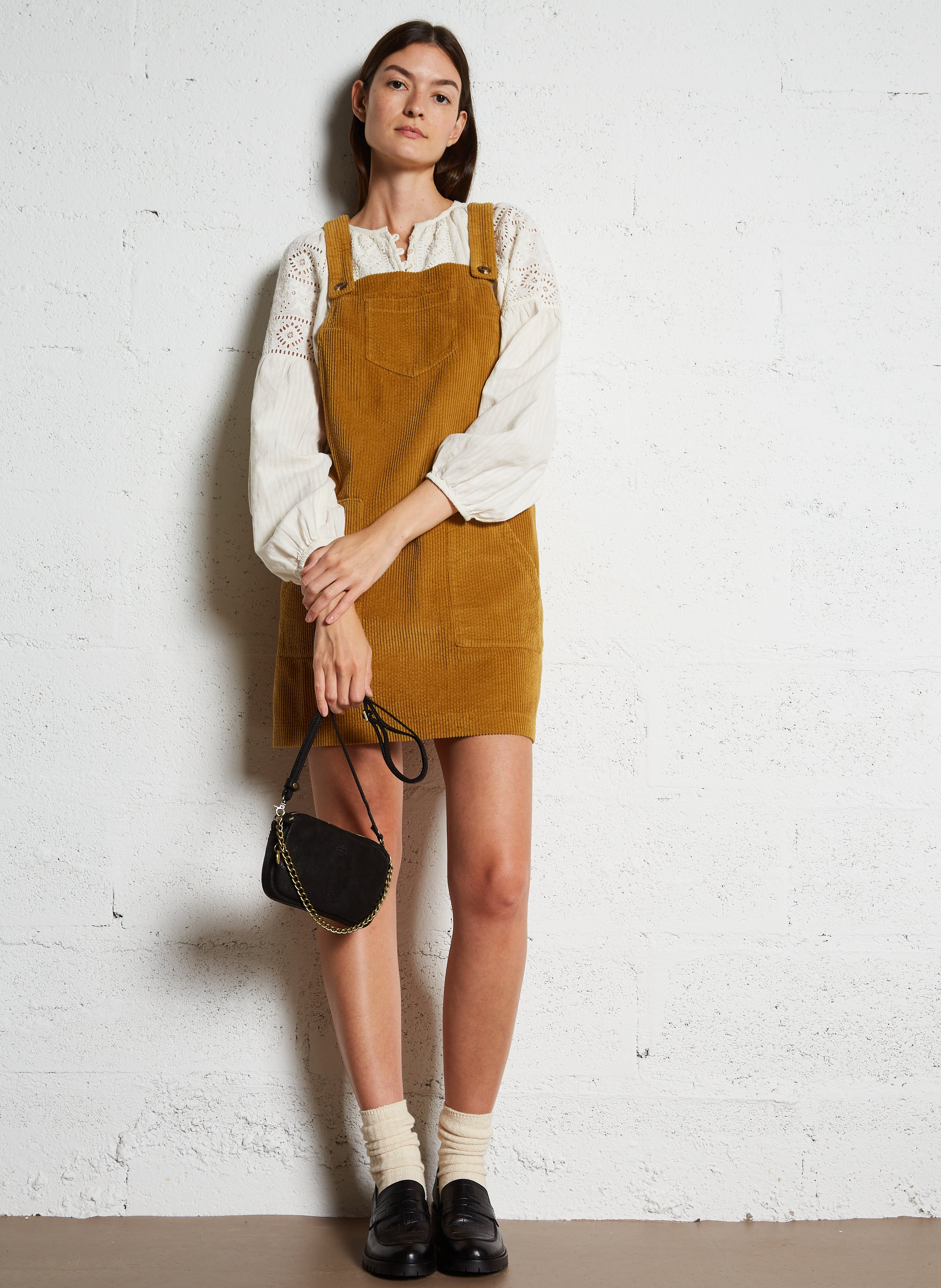 Leren crossbodytas  MILA LOUISE Zwart